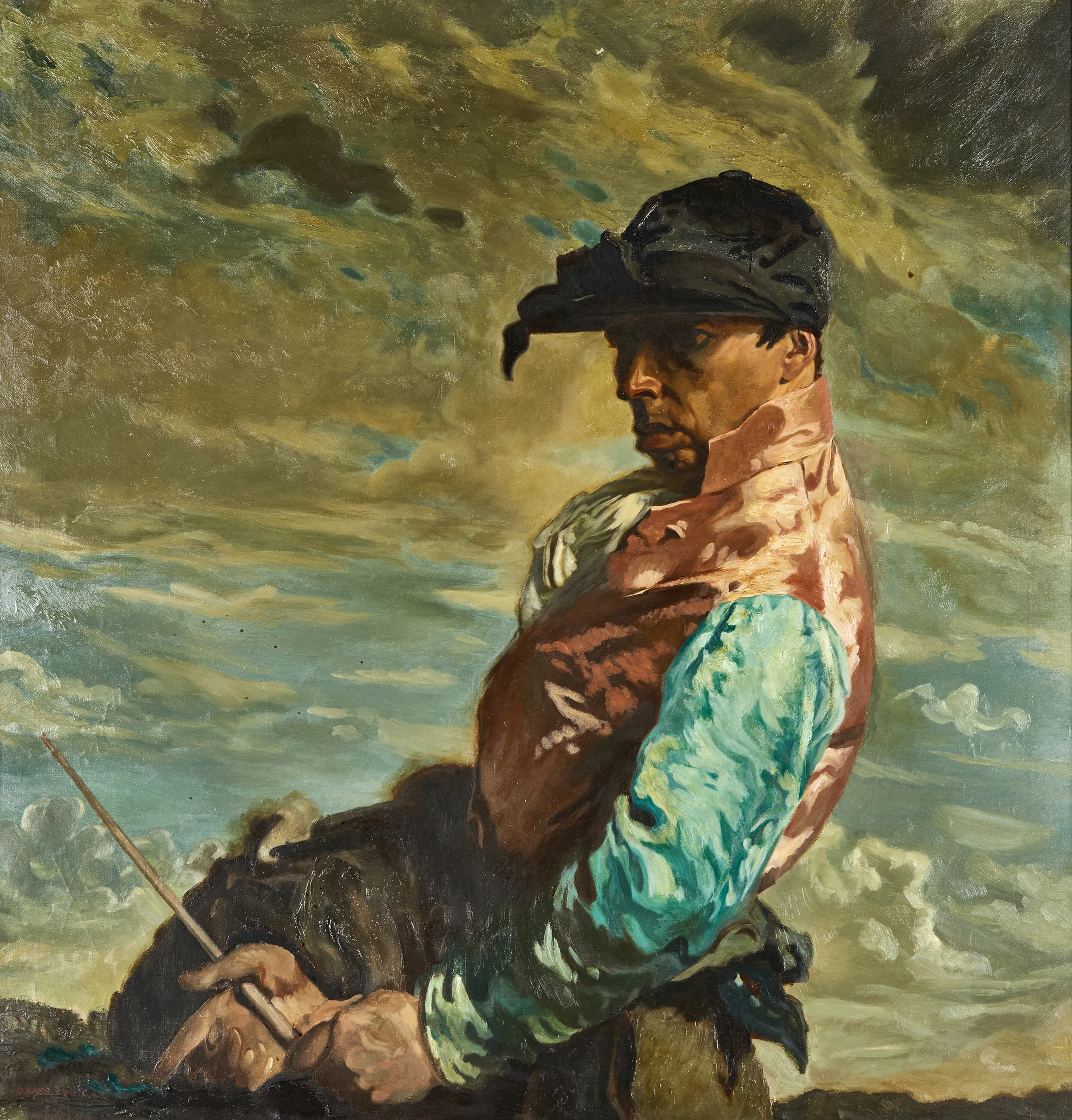 MAGDA ETTLER (1883 - 1970), ”Självporträtt såsom jockey", kopia efter