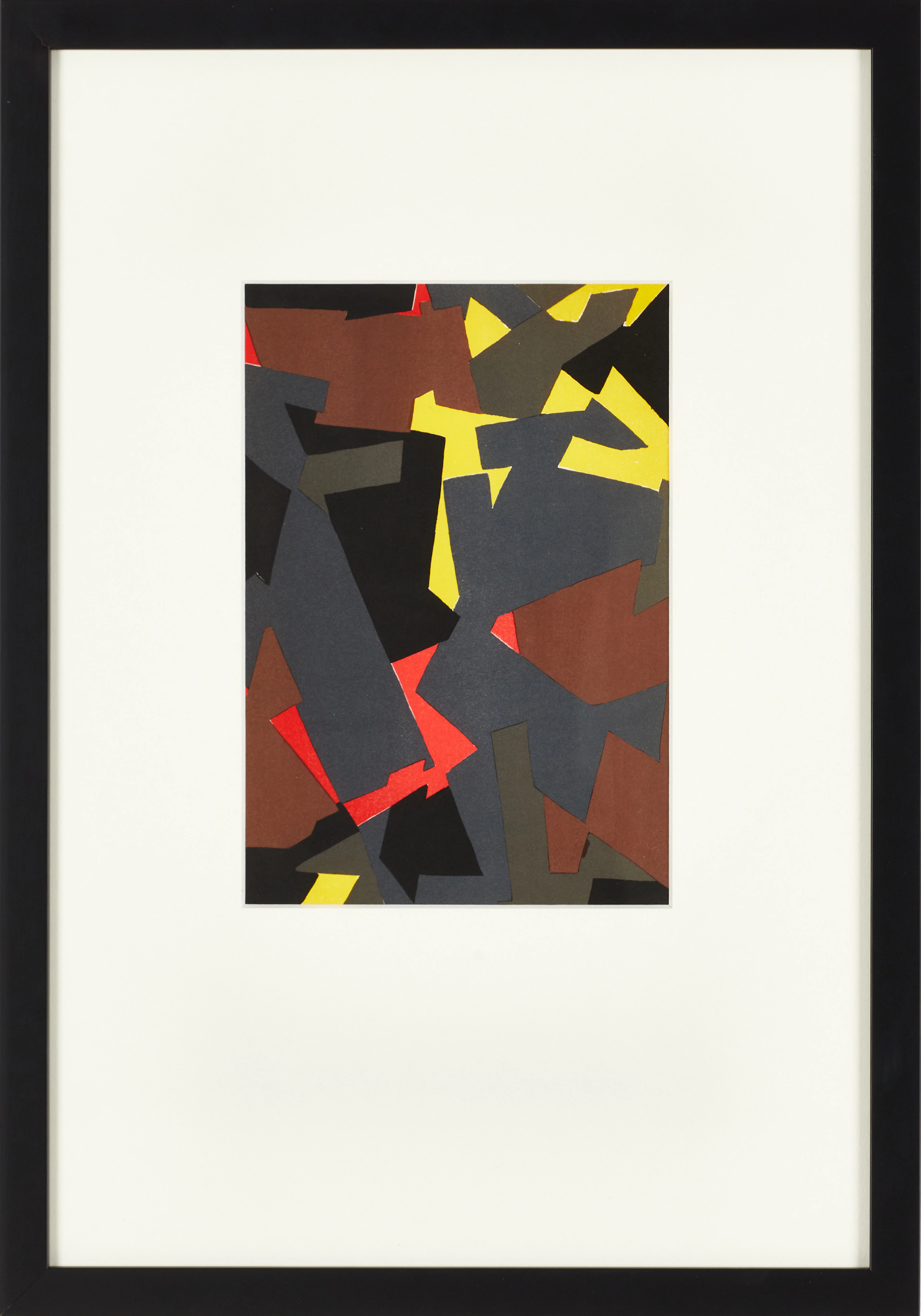 OLLE BONNIER, efter, "Motpoler", 1956, färgtryck.