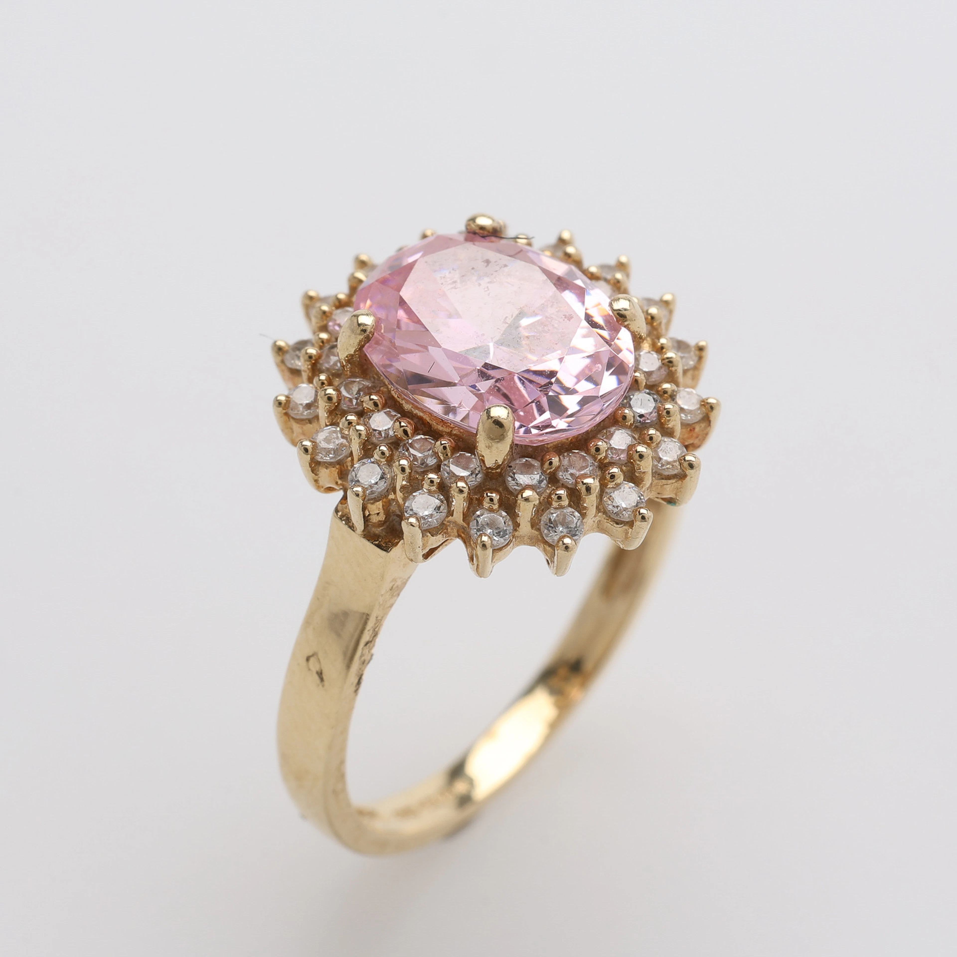 RING, 14K GULD & ZIRKONER, QVC, ENGLAND, TOTALT Ca. 4,7 g.