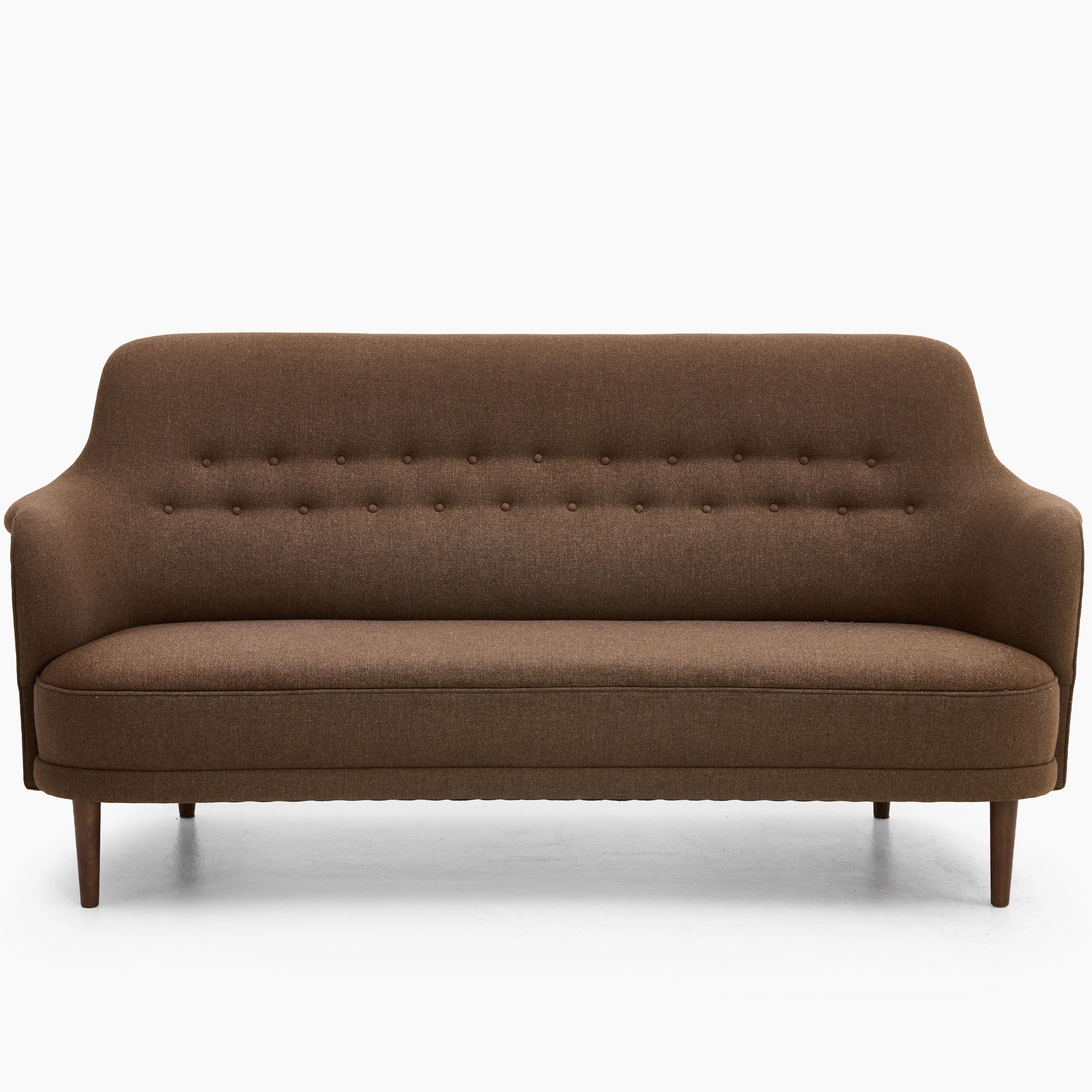 CARL MALMSTEN. Soffa, "Samsas", O.H. Sjögren, 2010, 3-sits, brun textilklädsel