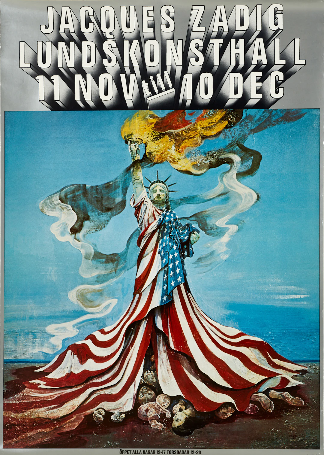 JACQUES ZADIG (1930–2023), LUNDS KONSTHALL, 1972, utställningsaffisch.