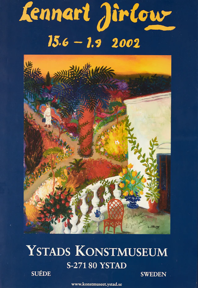 LENNART JIRLOW (SVERIGE, 1936–2020). Affisch, Utställning: Ystad Konstmuseum