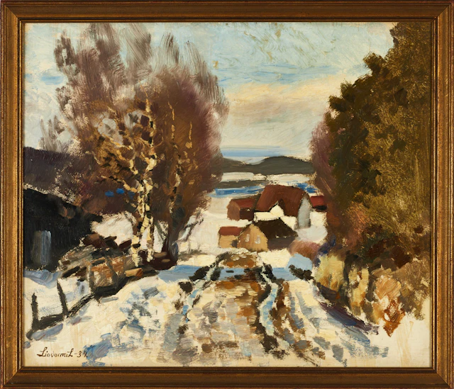 LINDORM LILJEFORS (1909-1985). Landskap i snö, signerad, daterad -34