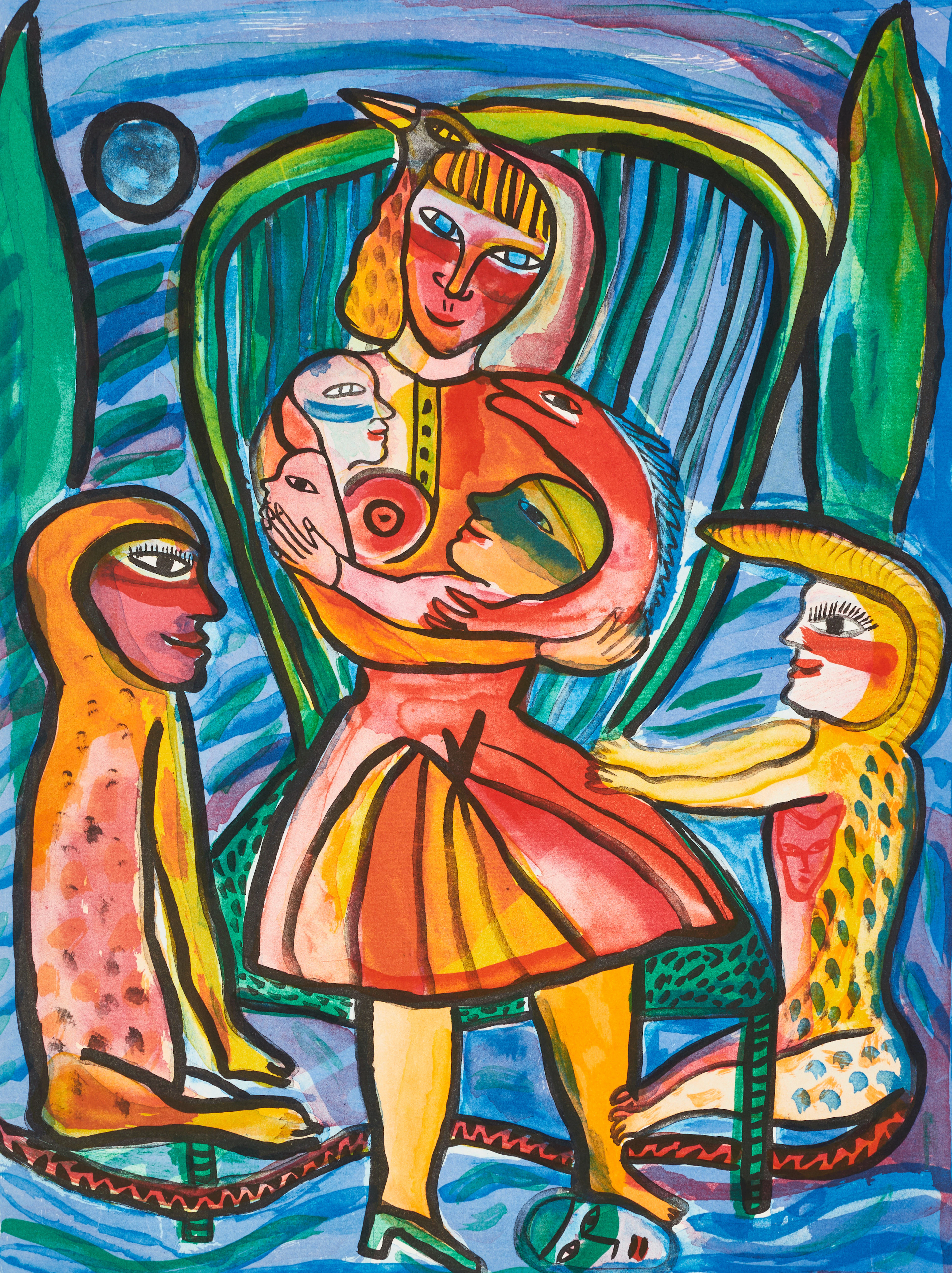 ULRICA HYDMAN-VALLIEN (1938–2018). Figurkomposition, signerad och