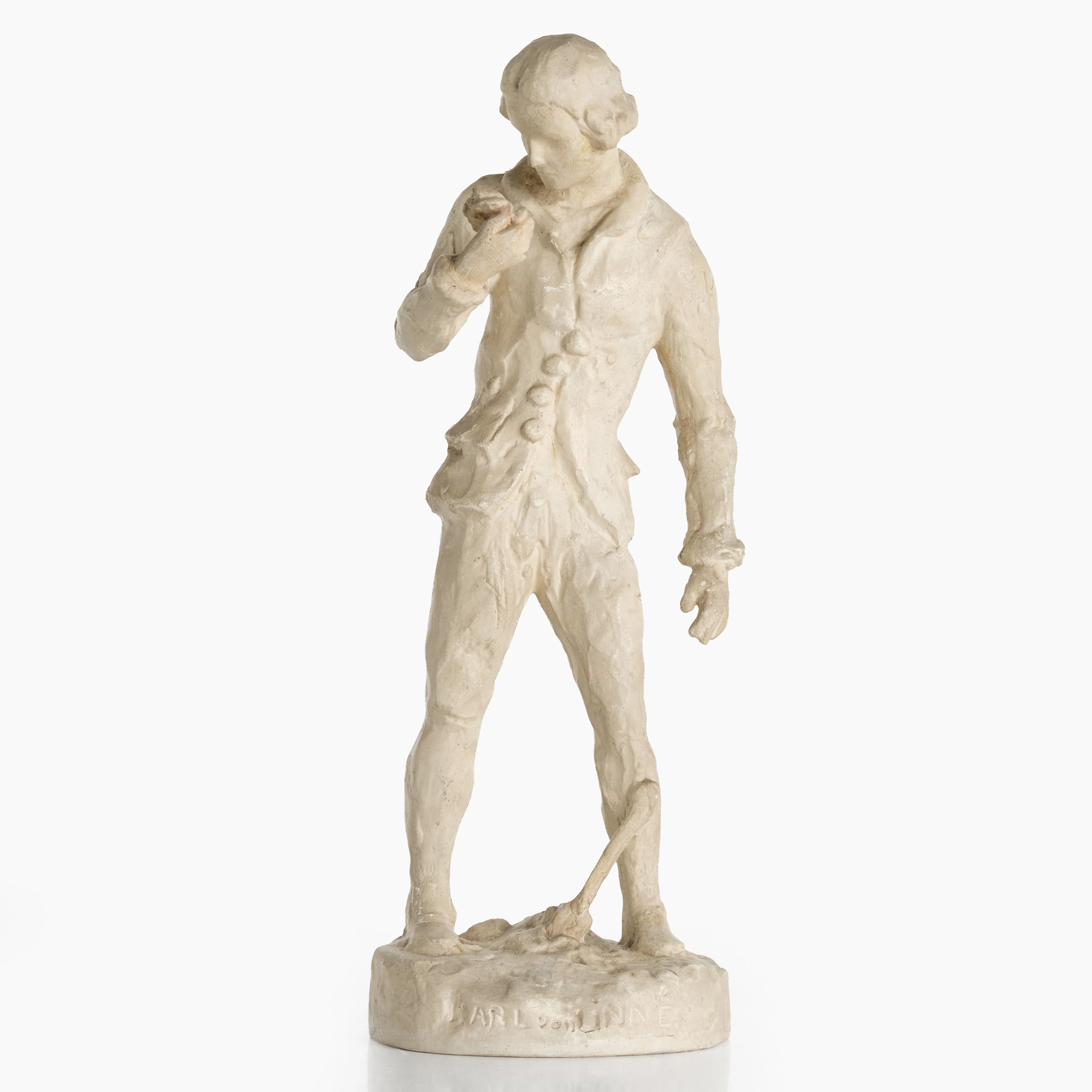 CARL ELDH (SVERIGE, 1873–1954). Carl von Linné, signerad, gips.