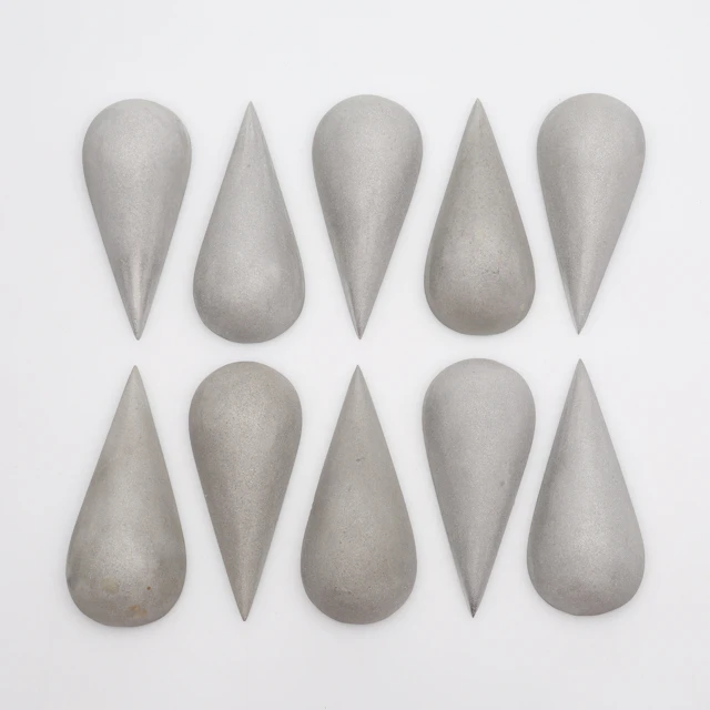 STINA EBERS 1962-2025. 10 SKULPTURER, ALUMINIUM, "DROP TOP", MONOGRAMSIGNERADE