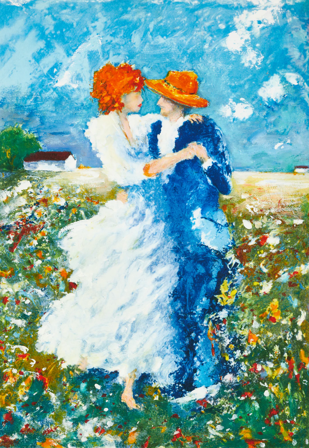 KALLE HÖGLUND (f. 1940), Dansar på ängen, signerad 35/150cm, litografi.