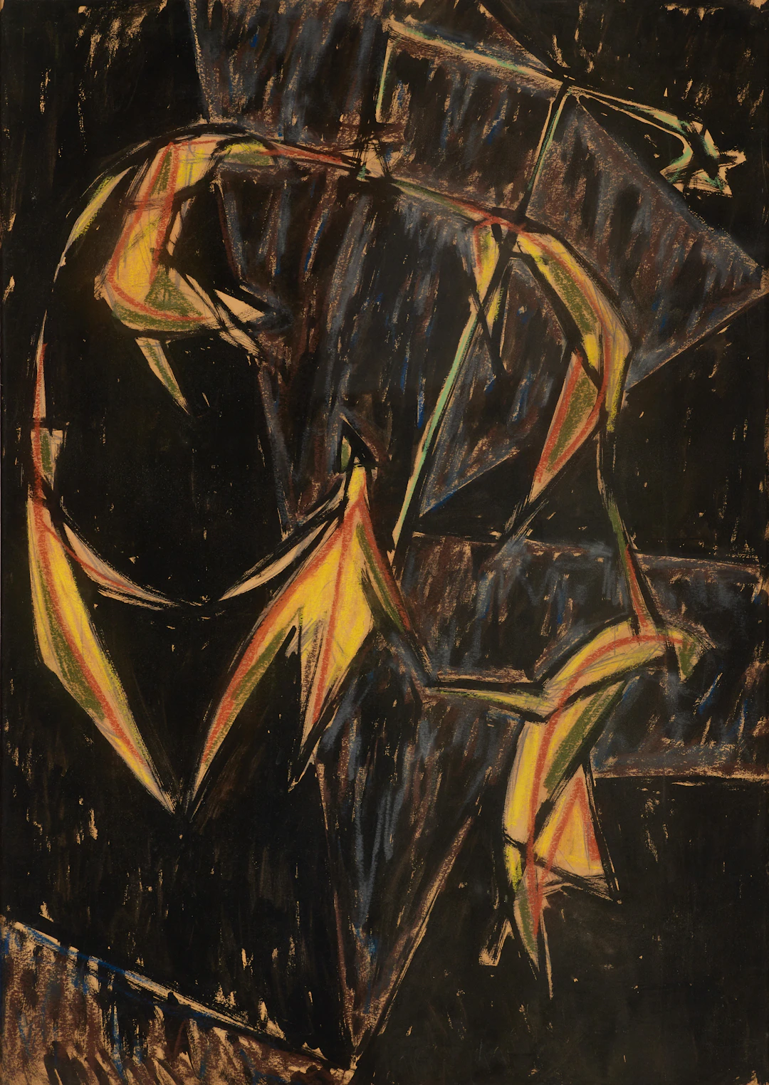 LARS GYNNING (1920-2003). Komposition med fåglar, monogramsignerad