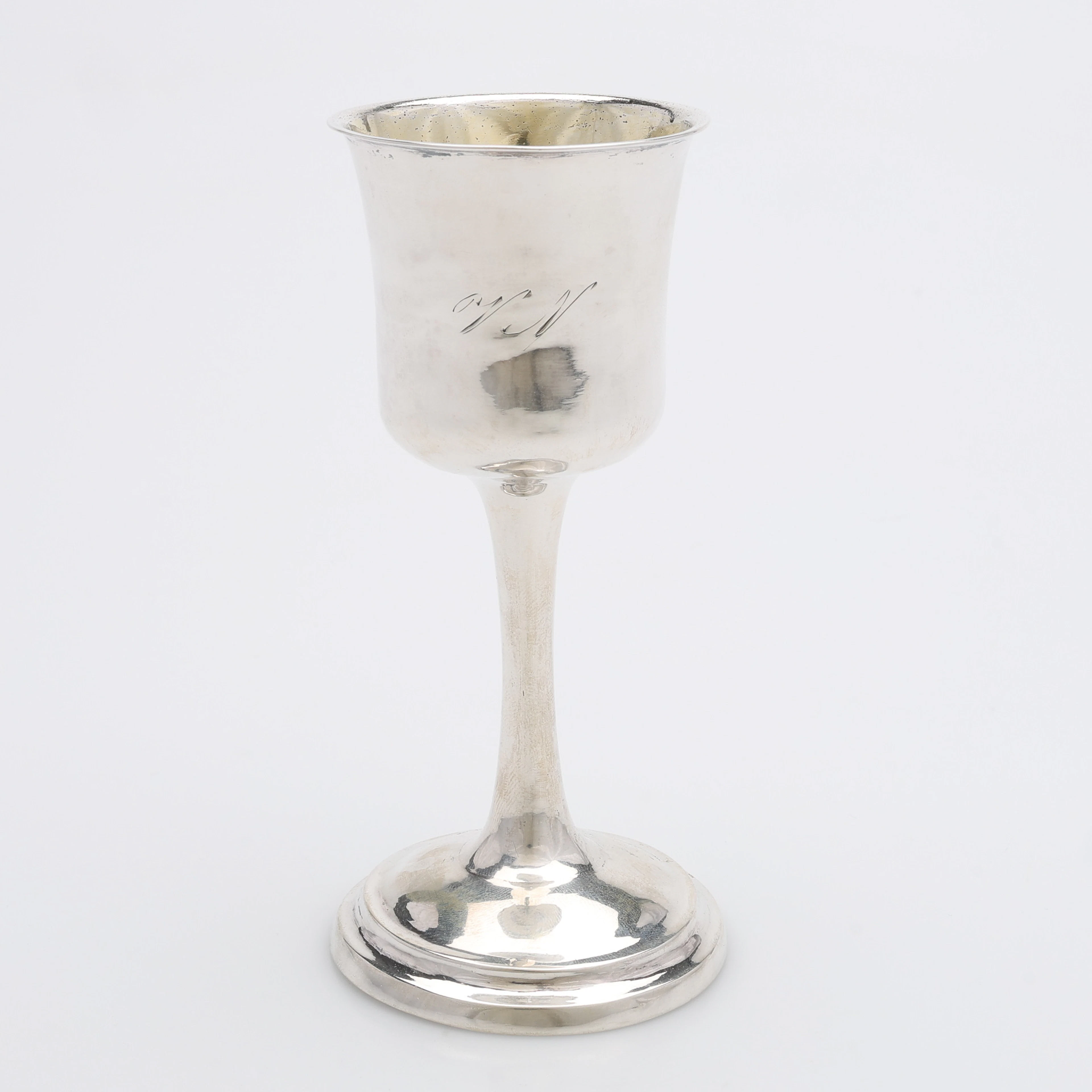 KALK, silver med inre brännförgyllning, Sverige, 1800-t, vag mästarstämpling.