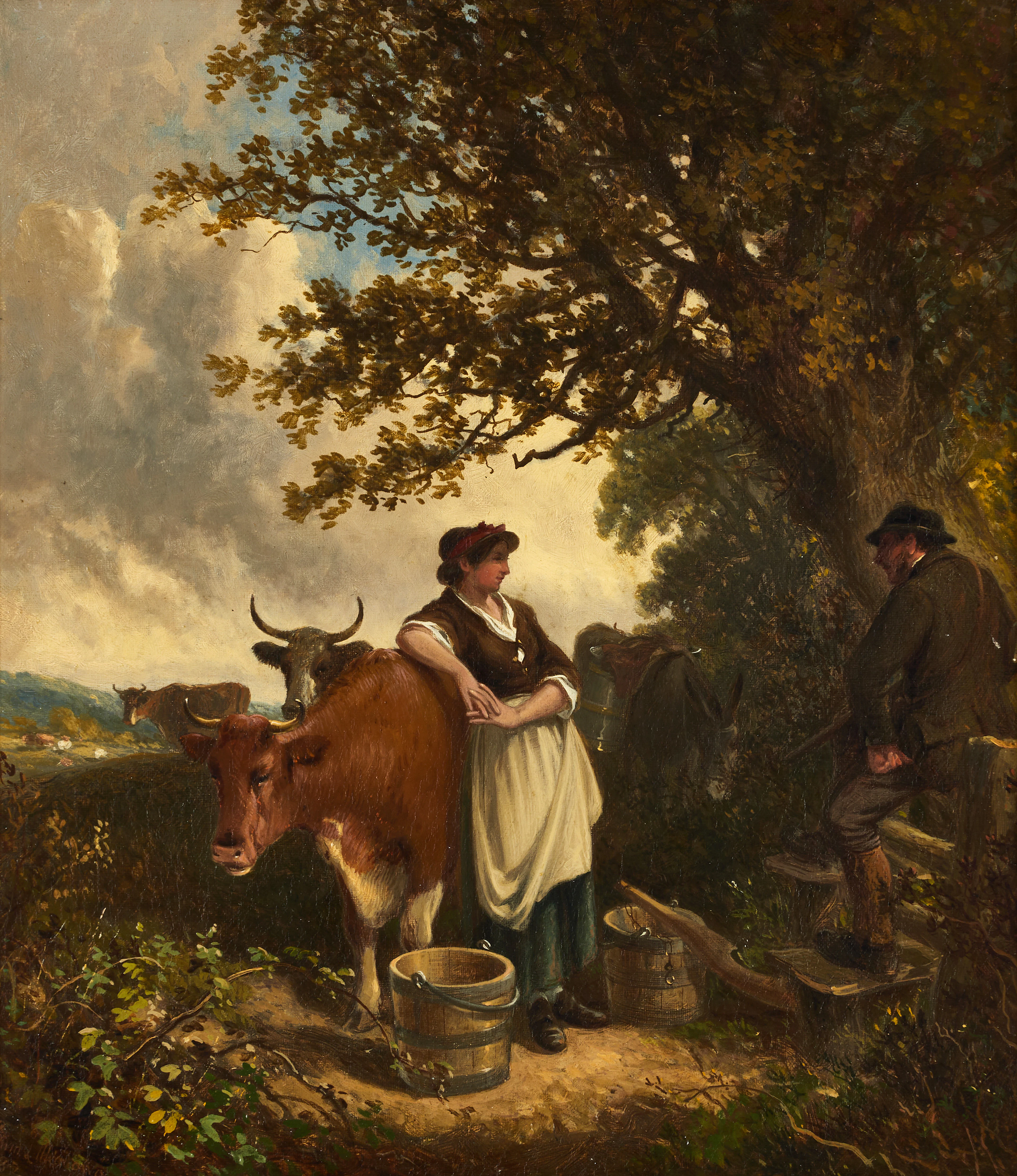 EDWIN L. MEADOWS (England, 1800-tal). "The Keepers Courtship", a tergo