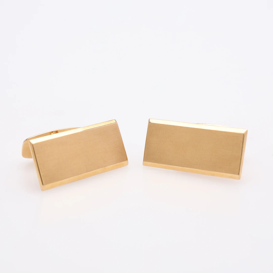 MANSCHETTKNAPPAR, ETT PAR, 18K GULD, TOTAL VIKT CA 9 GRAM.