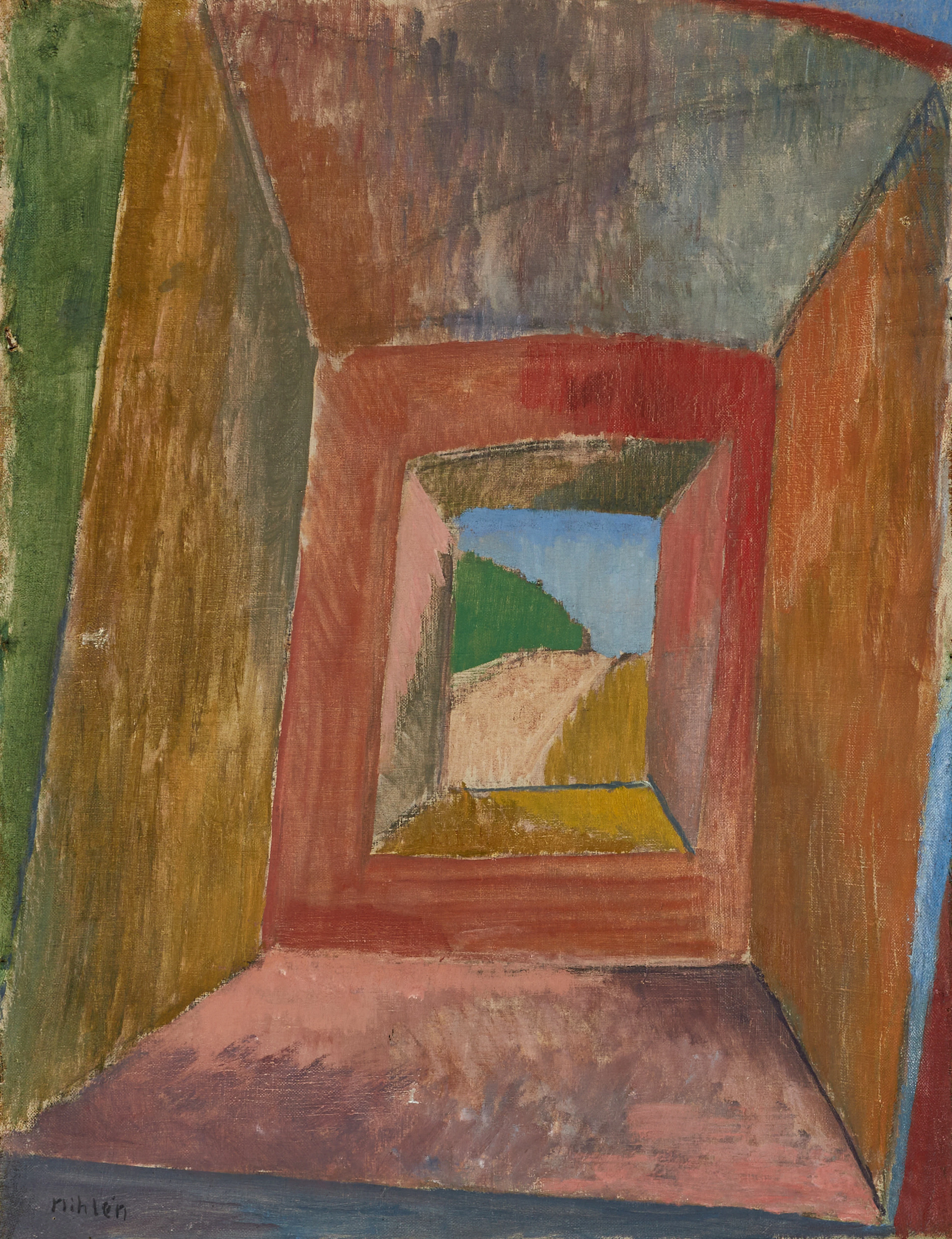 STAFFAN NIHLÉN (Stockholm 1929–2022 Ystad). "Utsikt, Elba", signerad