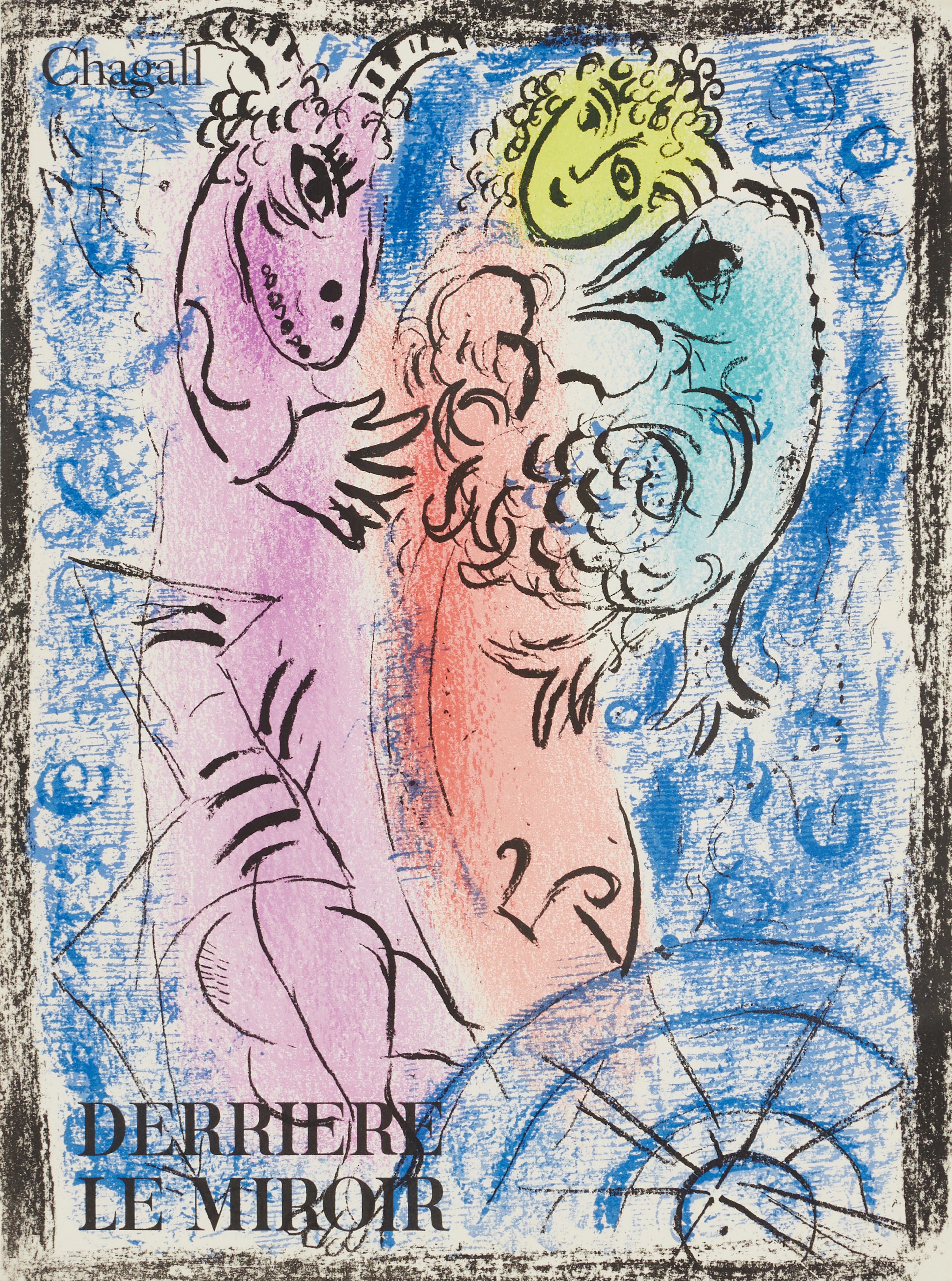 MARC CHAGALL. "La Piège", omslag till Derrière le Mirroir nr 132