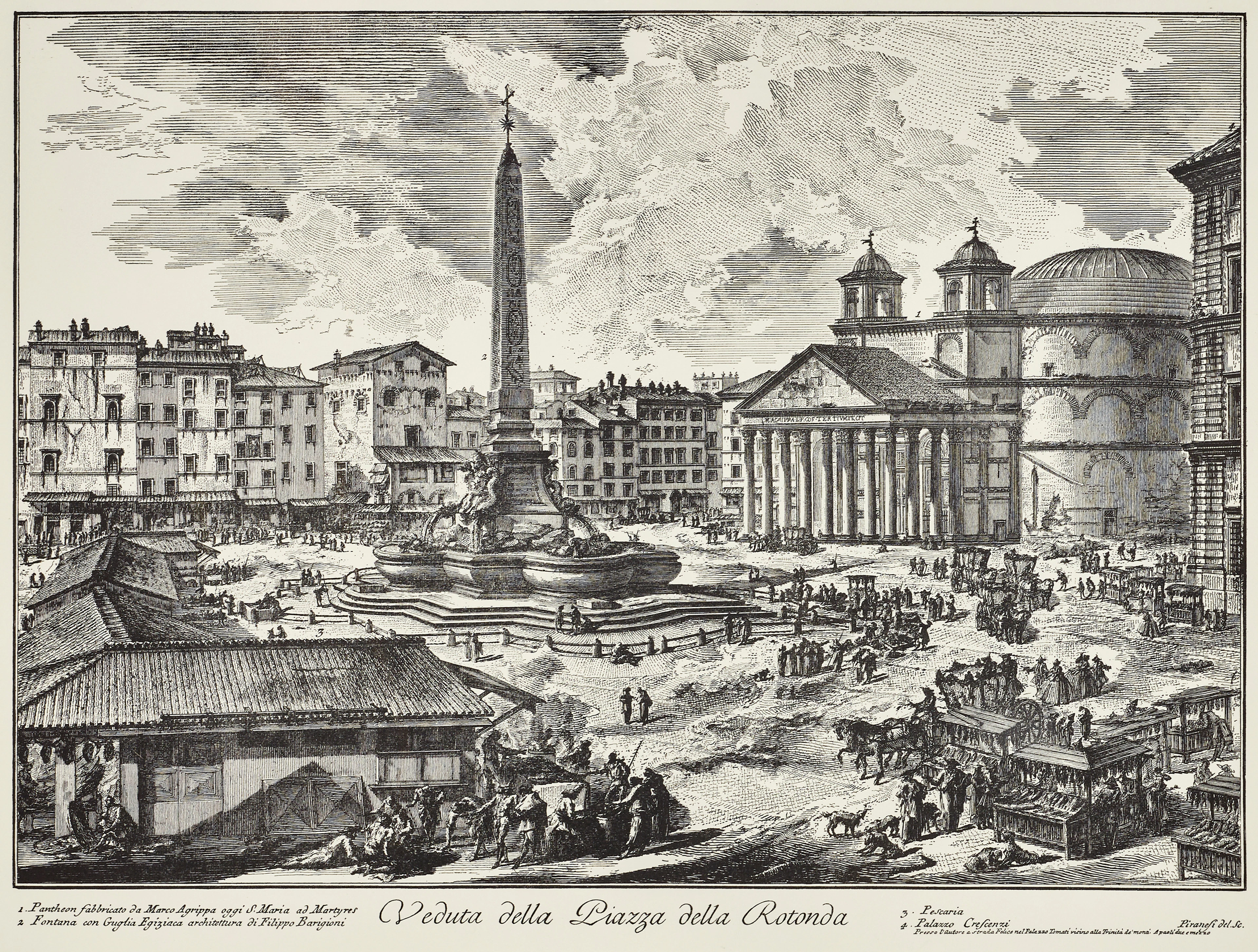 GIOVANNI BATTISTA PIRANESI (1720 – 1778). EFTER. Veduta della Piazza