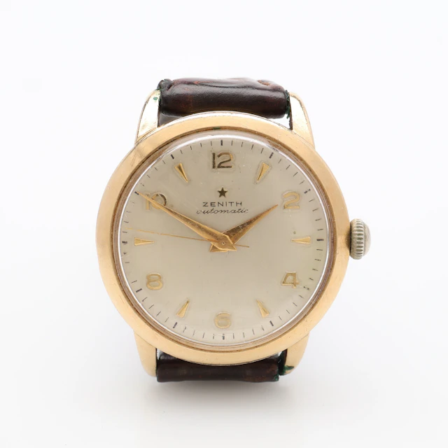 ARMBANDSUR, GULD PÅ STÅL, ZENITH, AUTOMATISKT UPPDRAG.
