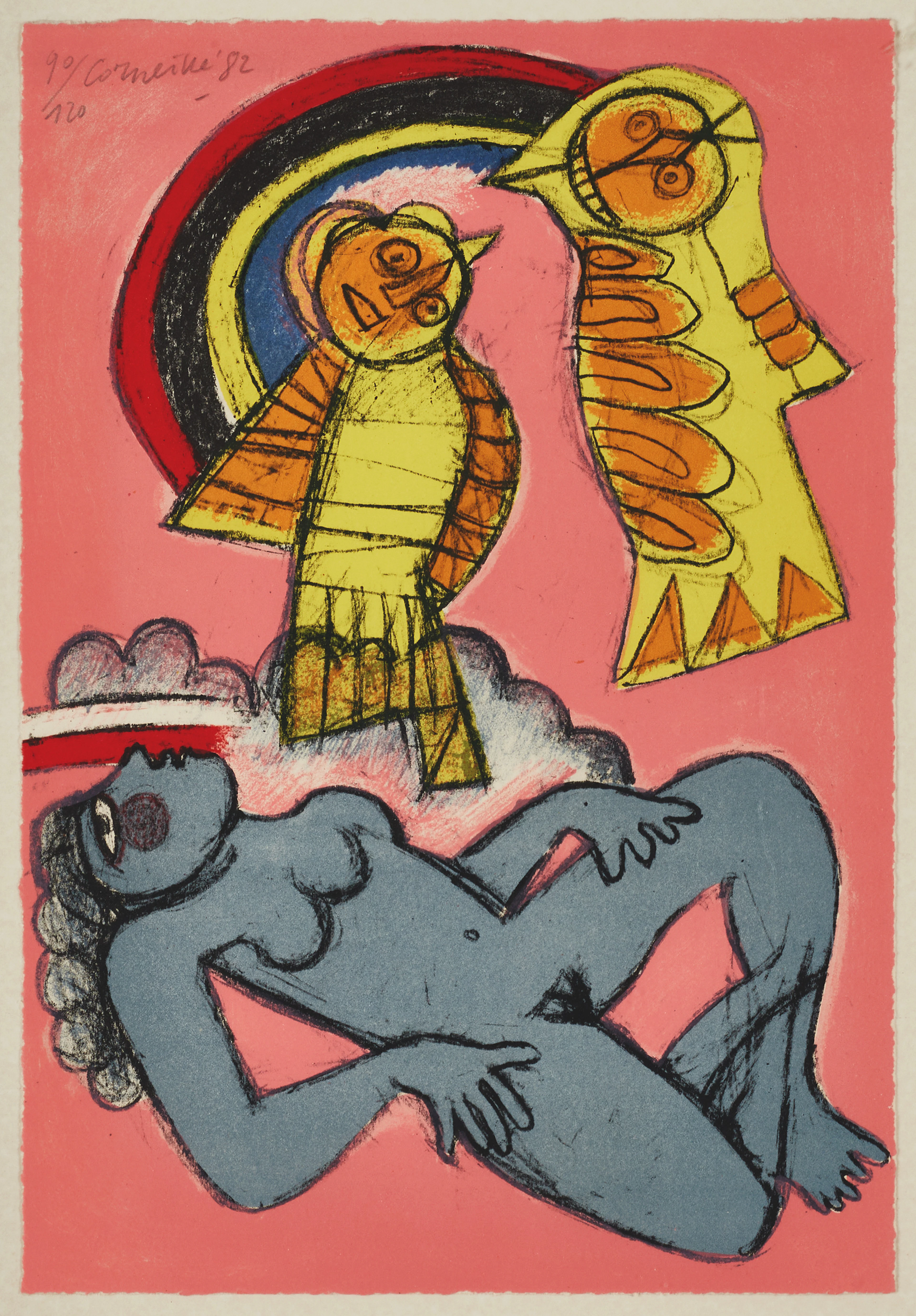 BEVERLOO CORNEILLE (1922-2010). Figurkomposition, signerad och daterad