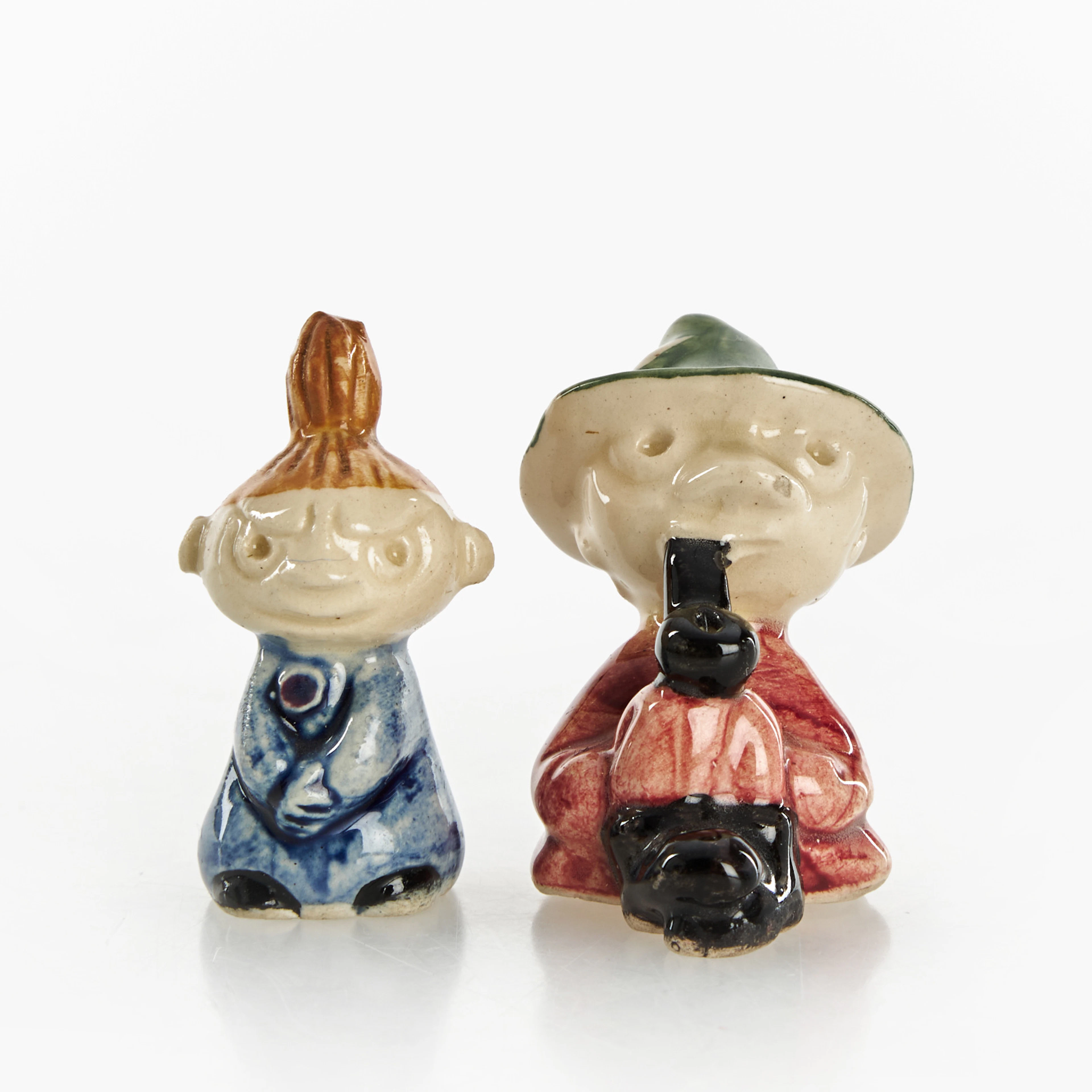 SIGNE JANSSON & LEO TYKKYLÄINEN. Figurer, 2 st, Snusmumriken och Lilla