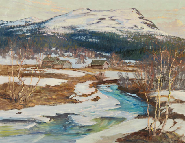 ILS OLZON (1891-1953), Fjällmotiv, signerad, olja på duk.