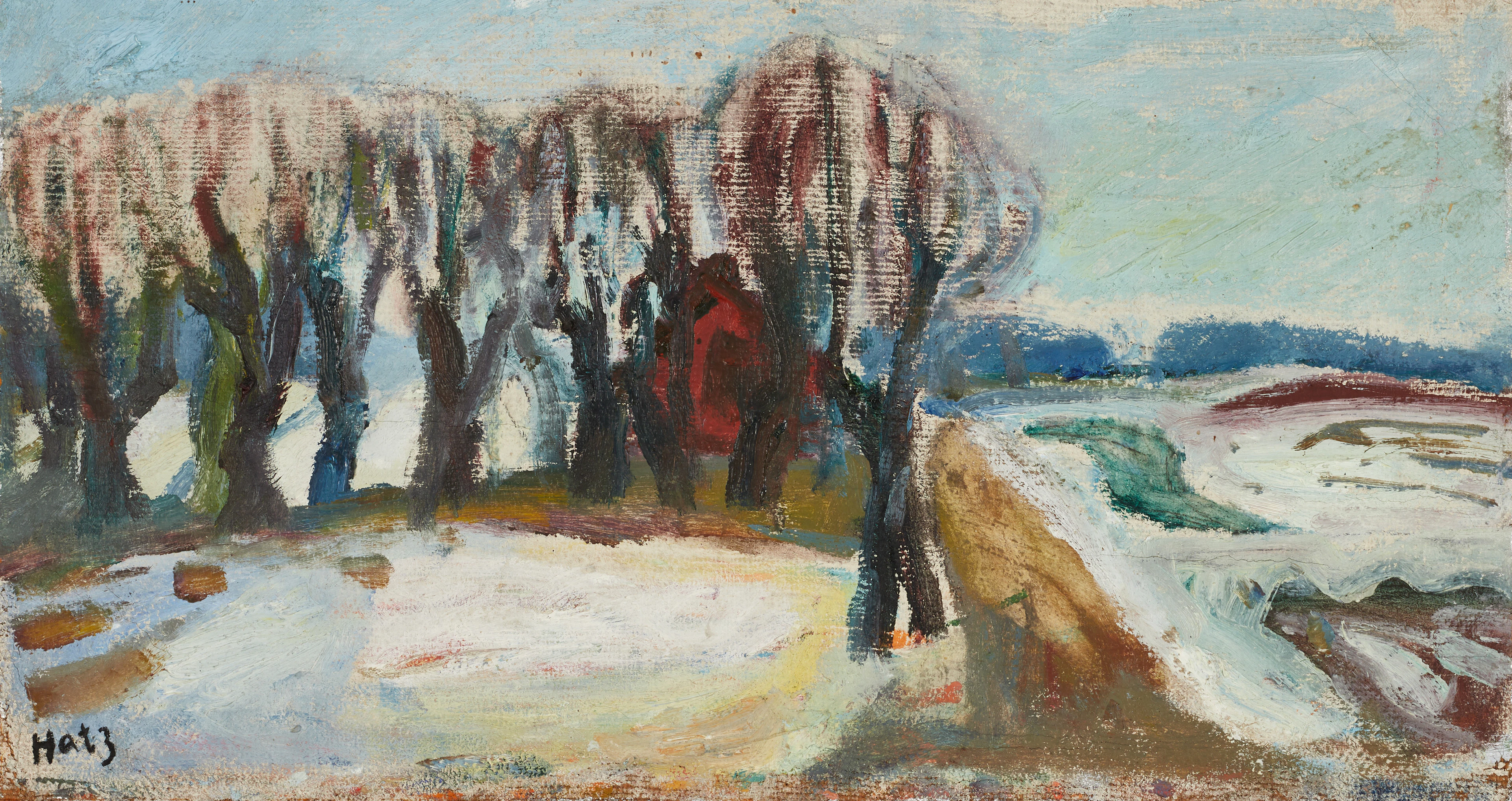 FELIX HATZ (Wien 1904-1999 Stockholm), Vårvinterträd, signerad Hatz