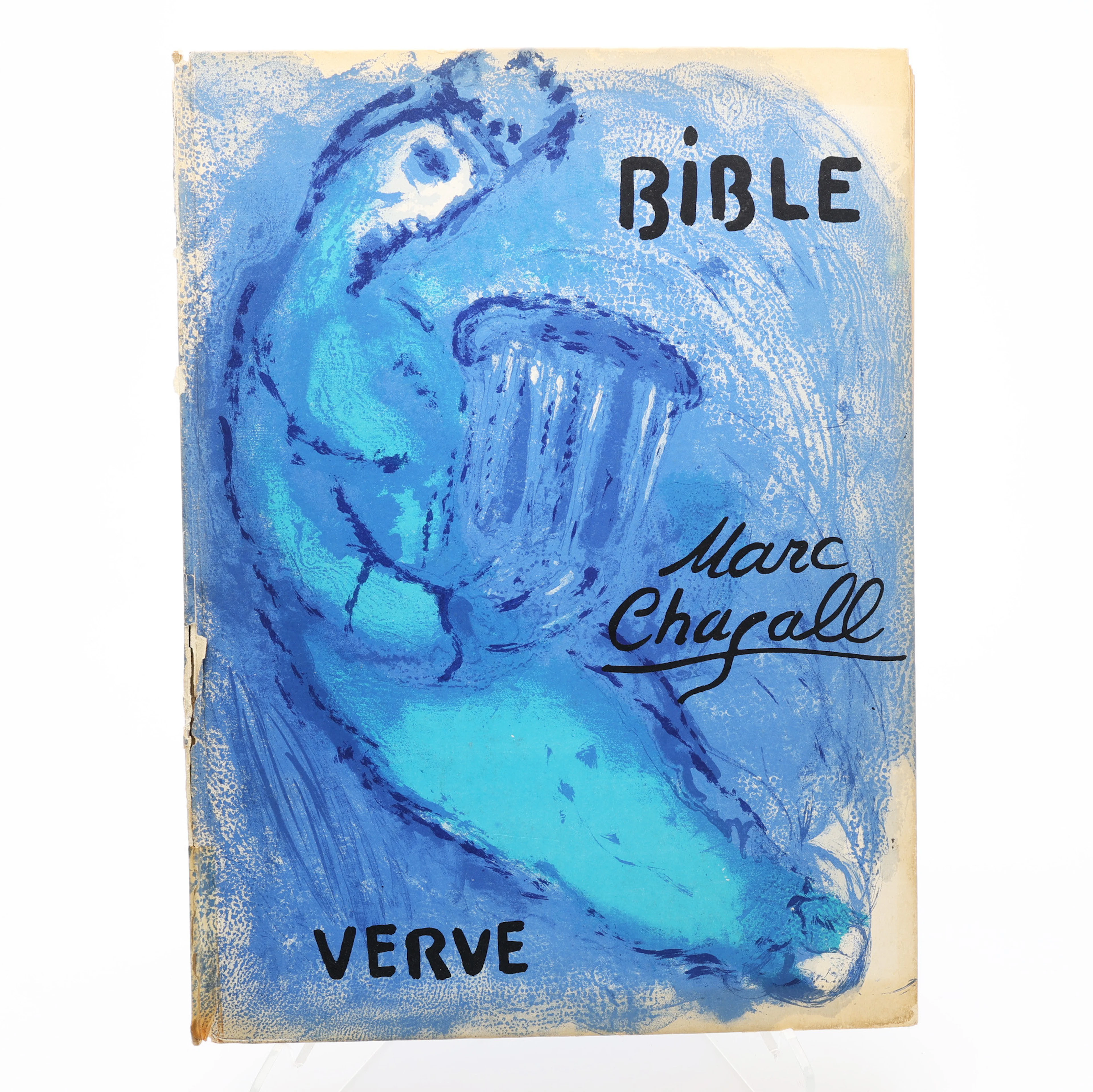 MODERNISM. MARC CHAGALL'S BIBEL-UTGÅVA AV VERVE 1956 MED 16 FÄRGLITOGRAFIER-