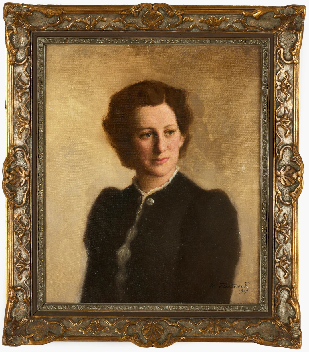 WILLIAM FLEETWOOD (1916-1993). Kvinnoporträtt, signerad och daterad