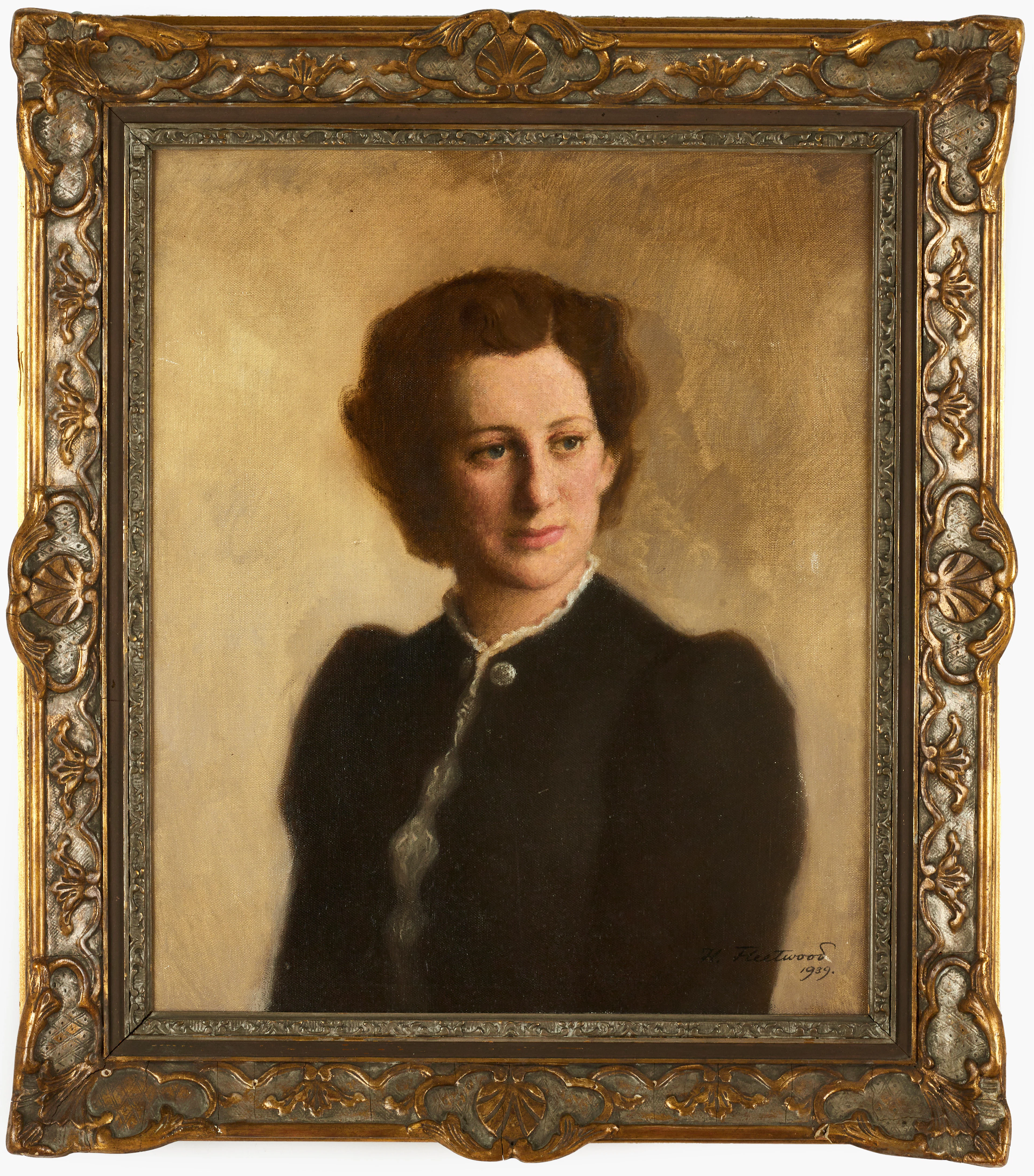 WILLIAM FLEETWOOD (1916-1993). Kvinnoporträtt, signerad och daterad