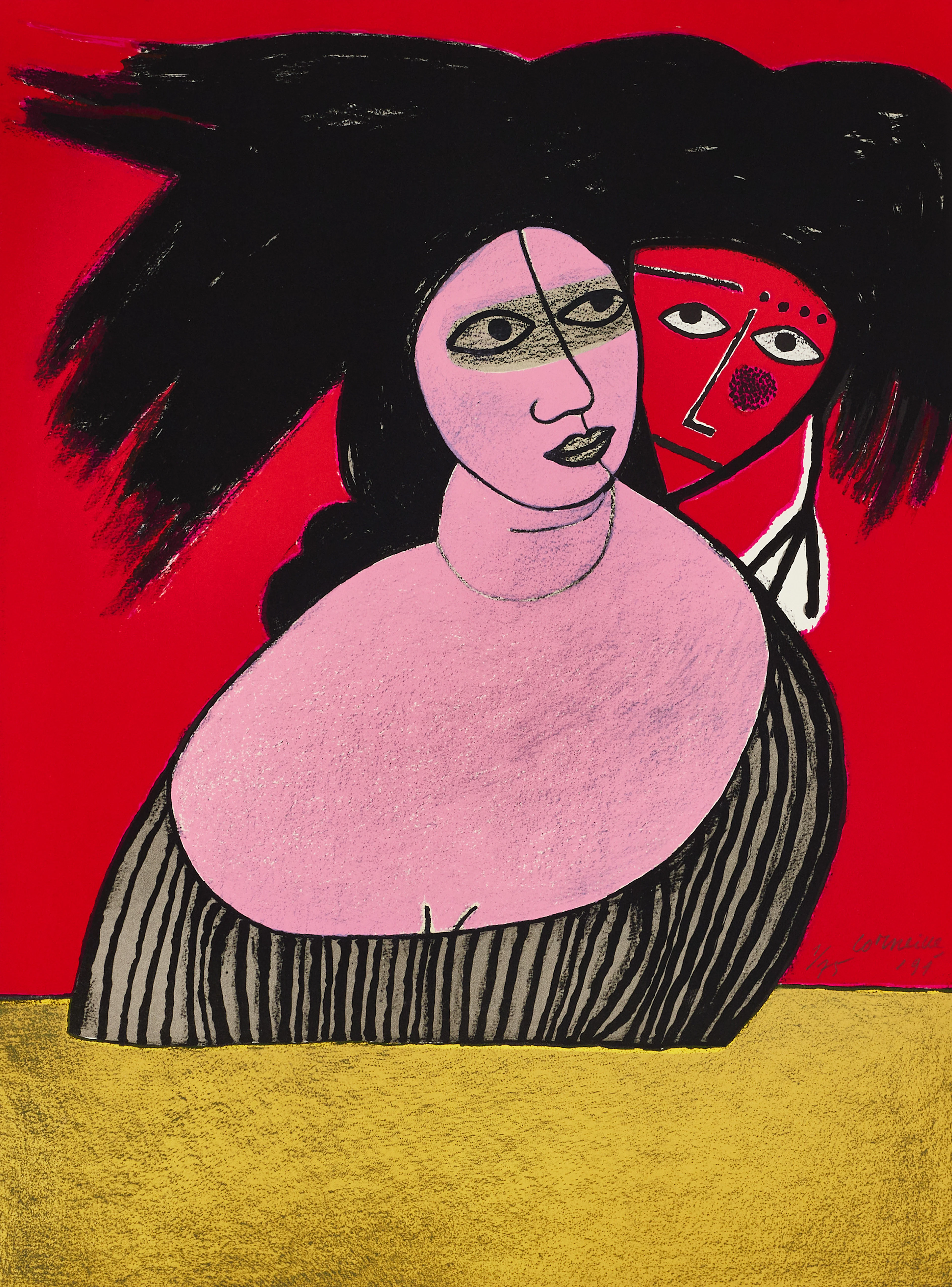 BEVERLOO CORNEILLE (NEDERLÄNDERNA, 1922-2010). "The Raven", 4 blad