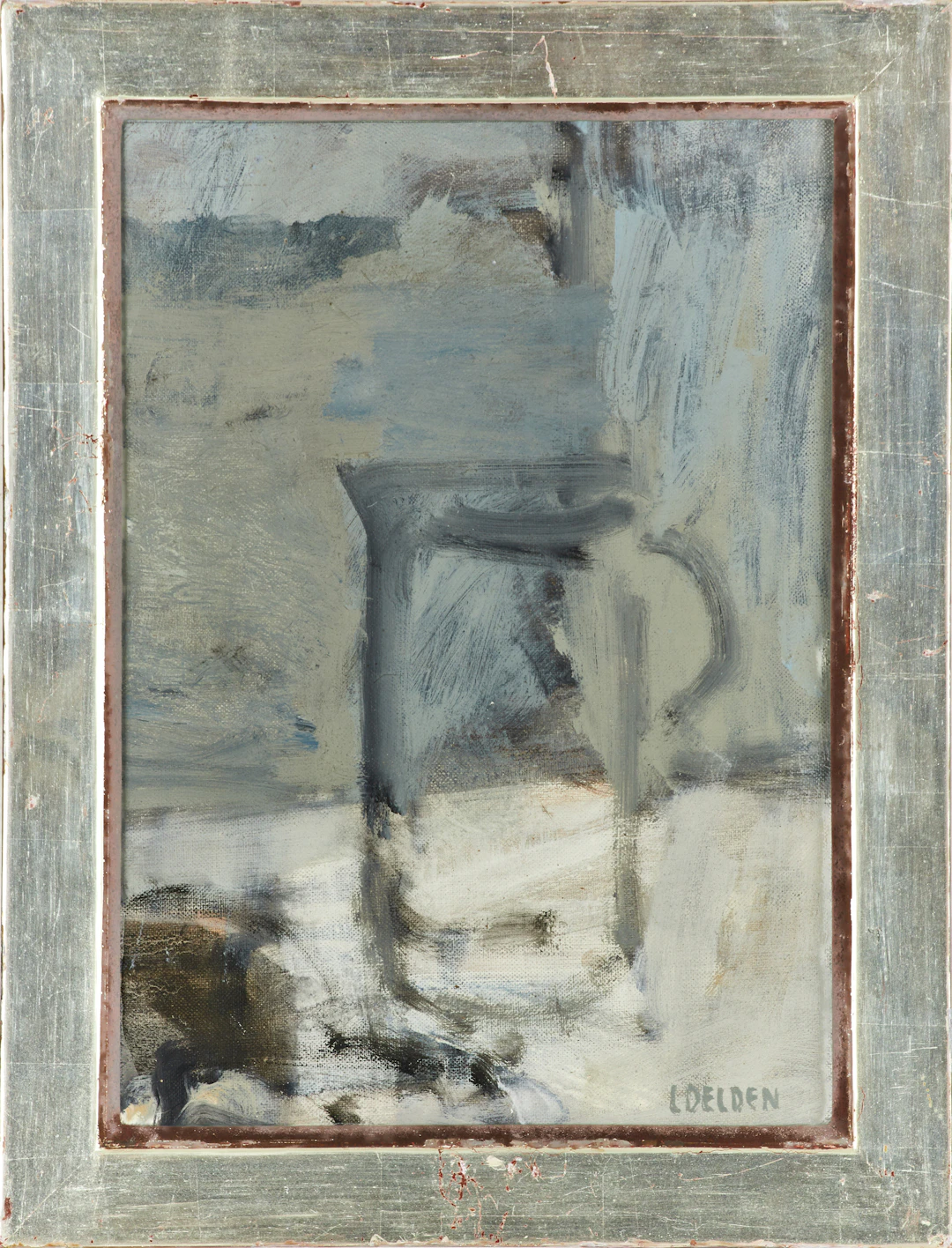 CARL DELDEN (1906-1997). "Kanna", signerad, olja på duk lagd på pannå.