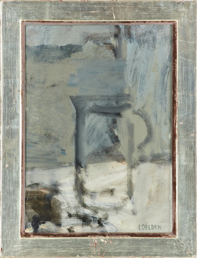 CARL DELDEN (1906-1997). "Kanna", signerad, olja på duk lagd på pannå.