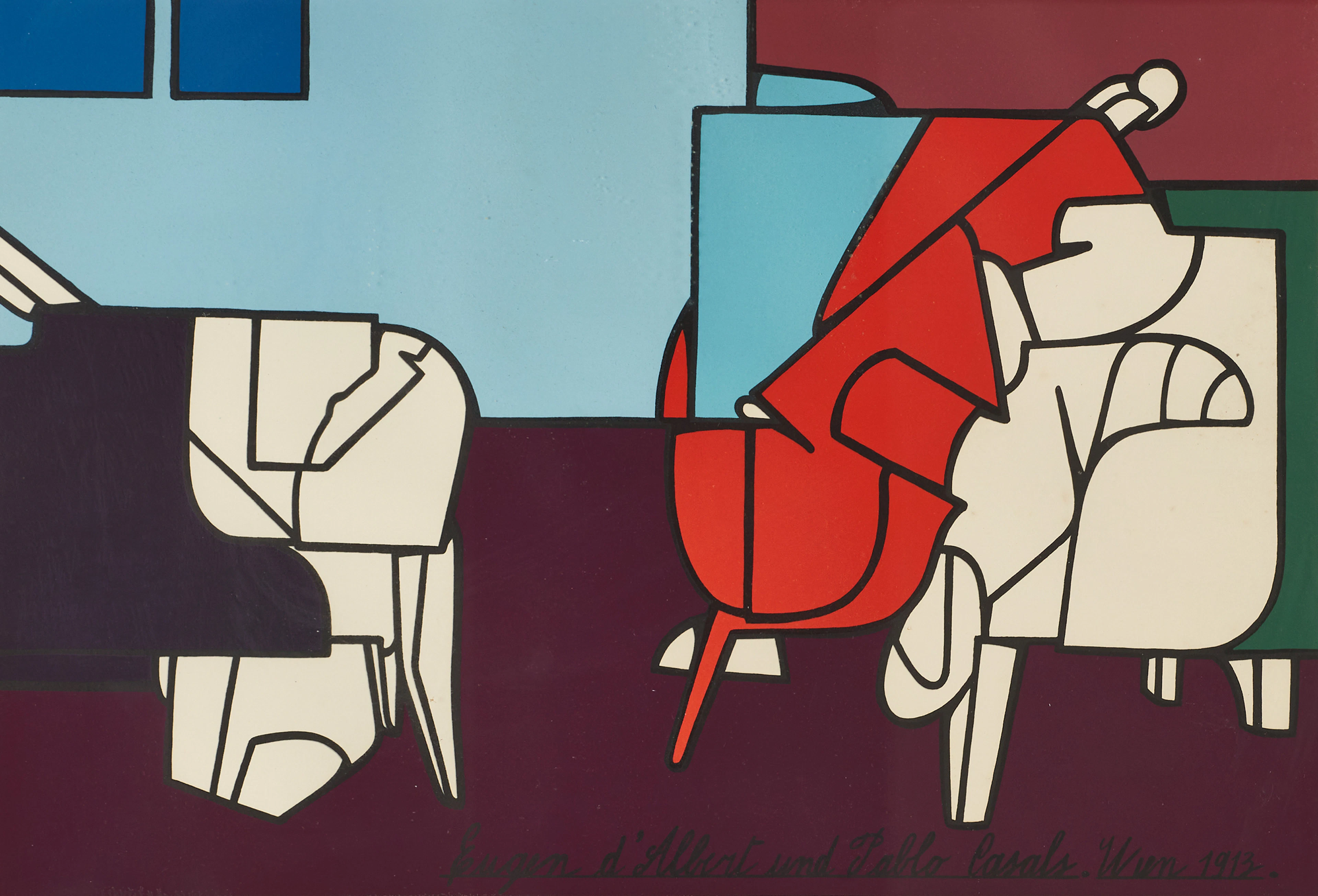 VALERIO ADAMI (ITALIEN, FÖDD 1935). "Concerto" (1970), signerad, numrerad