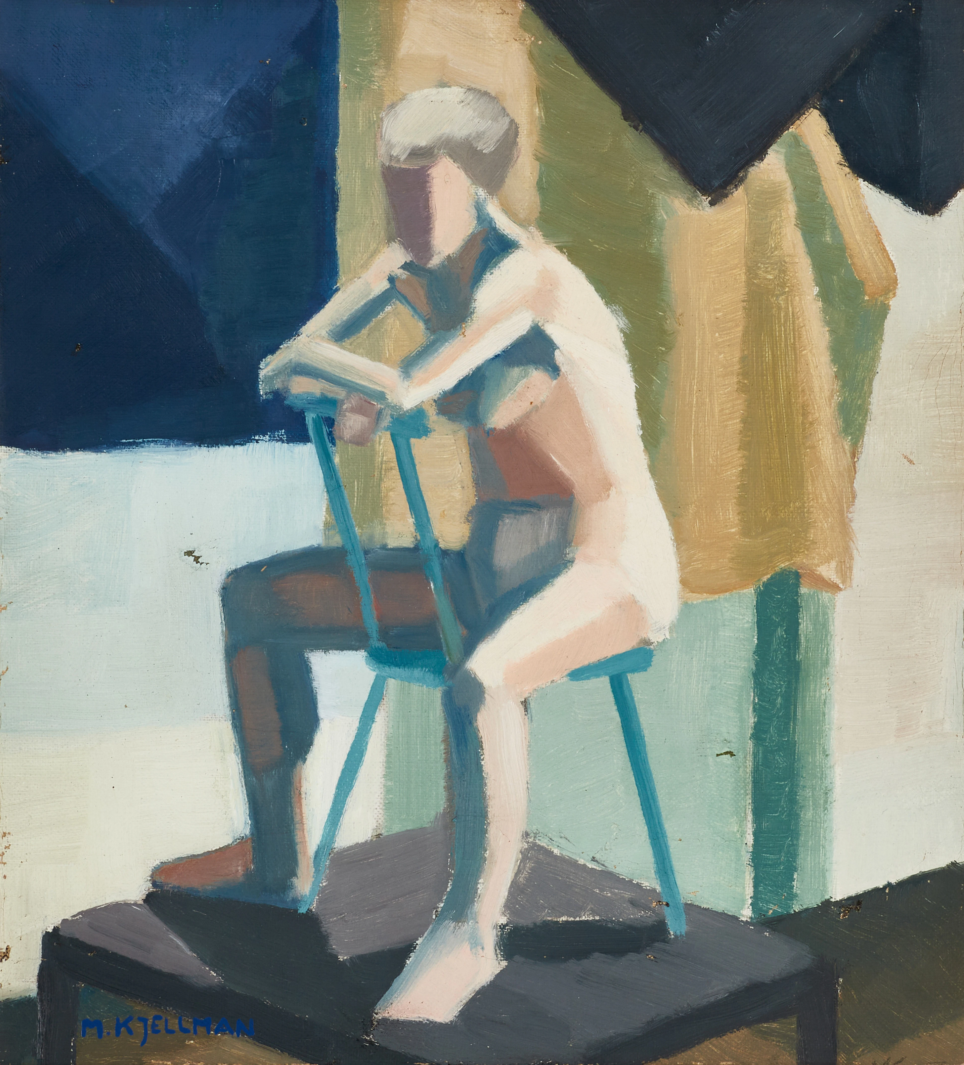 MARGARETA KJELLMAN (1929-1963). Modellstudie, signerad M. KJELLMAN