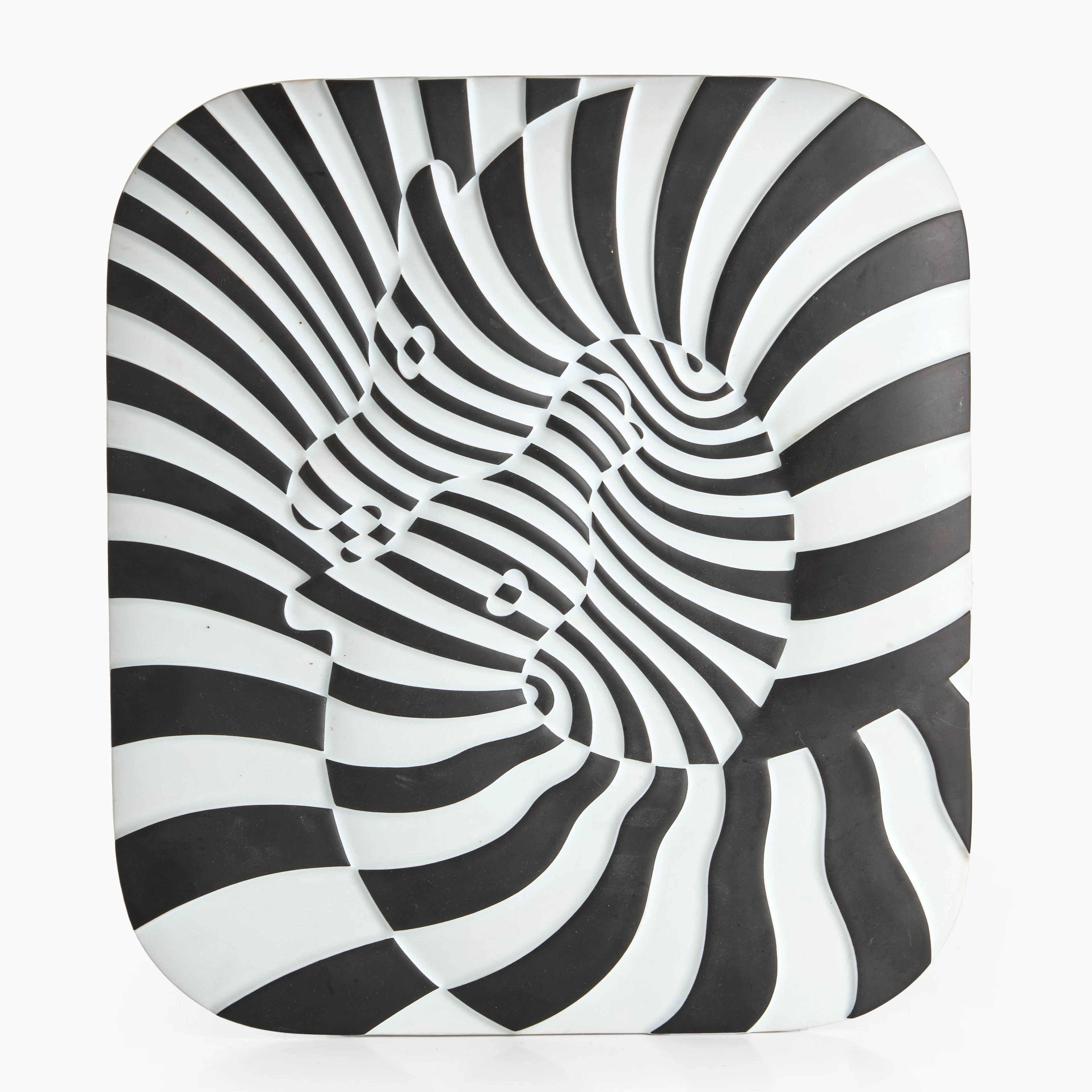 VICTOR VASARELY. Väggrelief, Zebror, för Rosenthal, numrerad 524/3000.