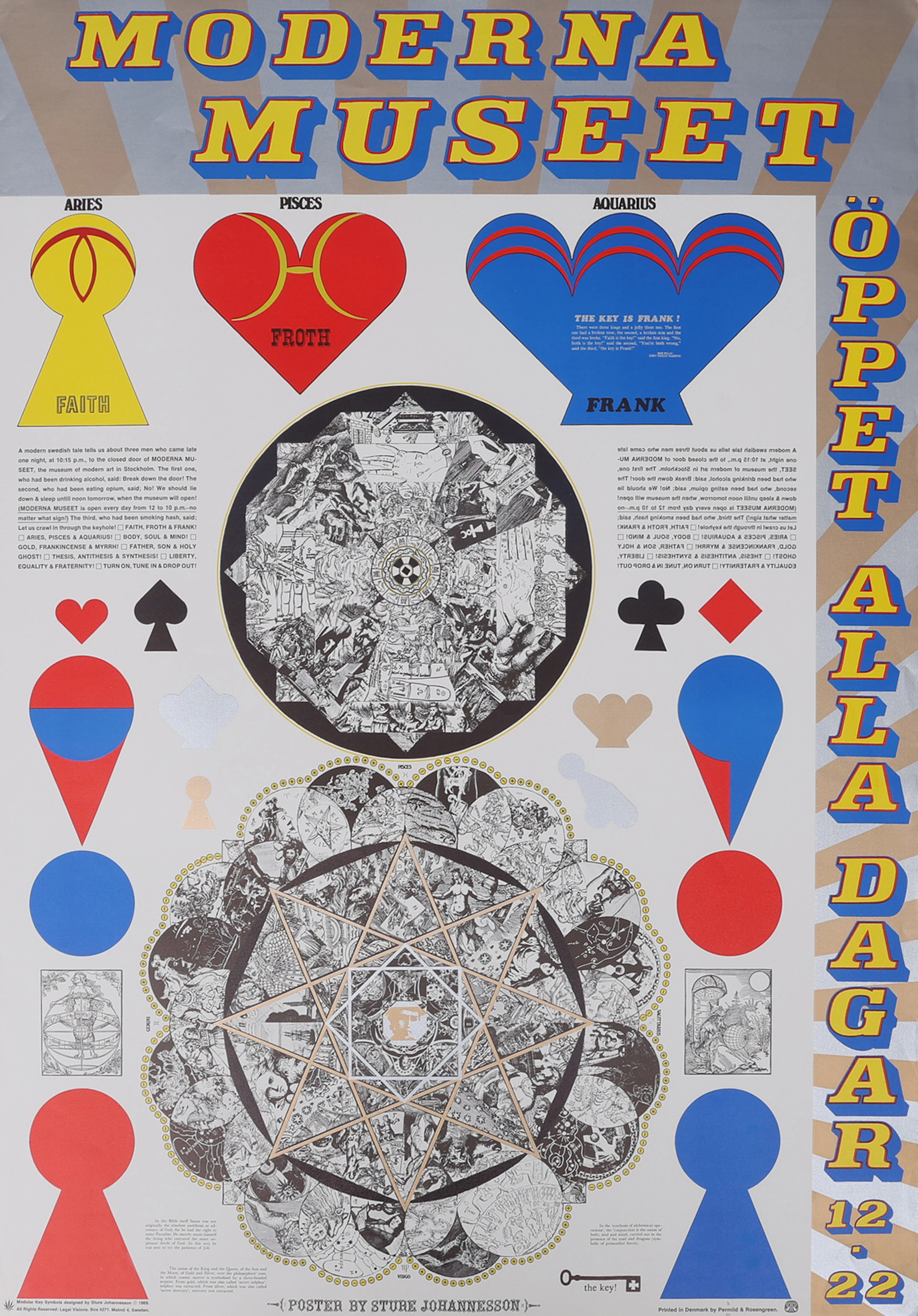 STURE JOHANNESSON. OFFSETLITOGRAFI, "ARIES - PISCES - AQUARIUS / MODULAR