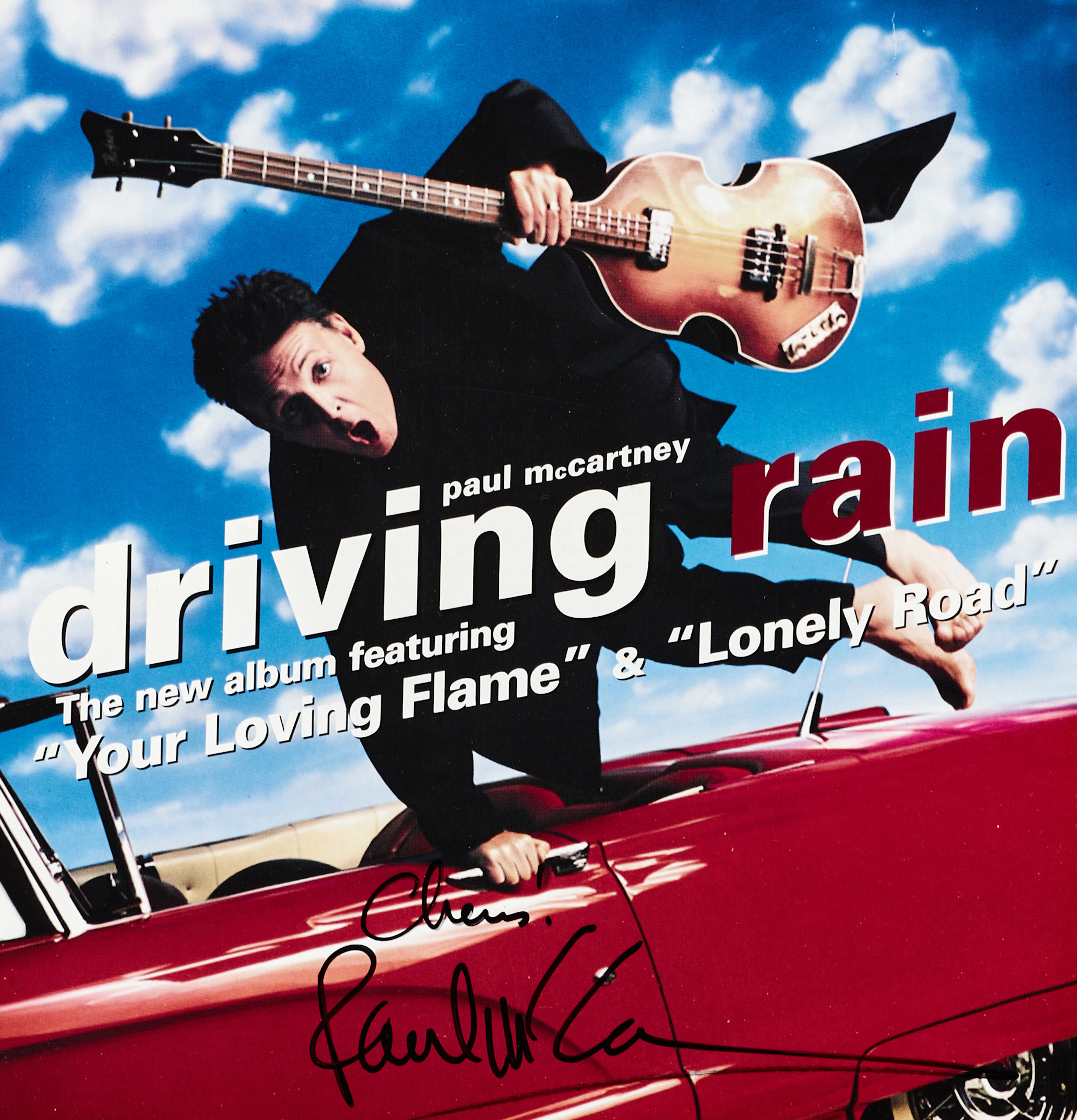 PAUL McCARTNEY, signerad sida ur turneprogram "driving rain", Chers