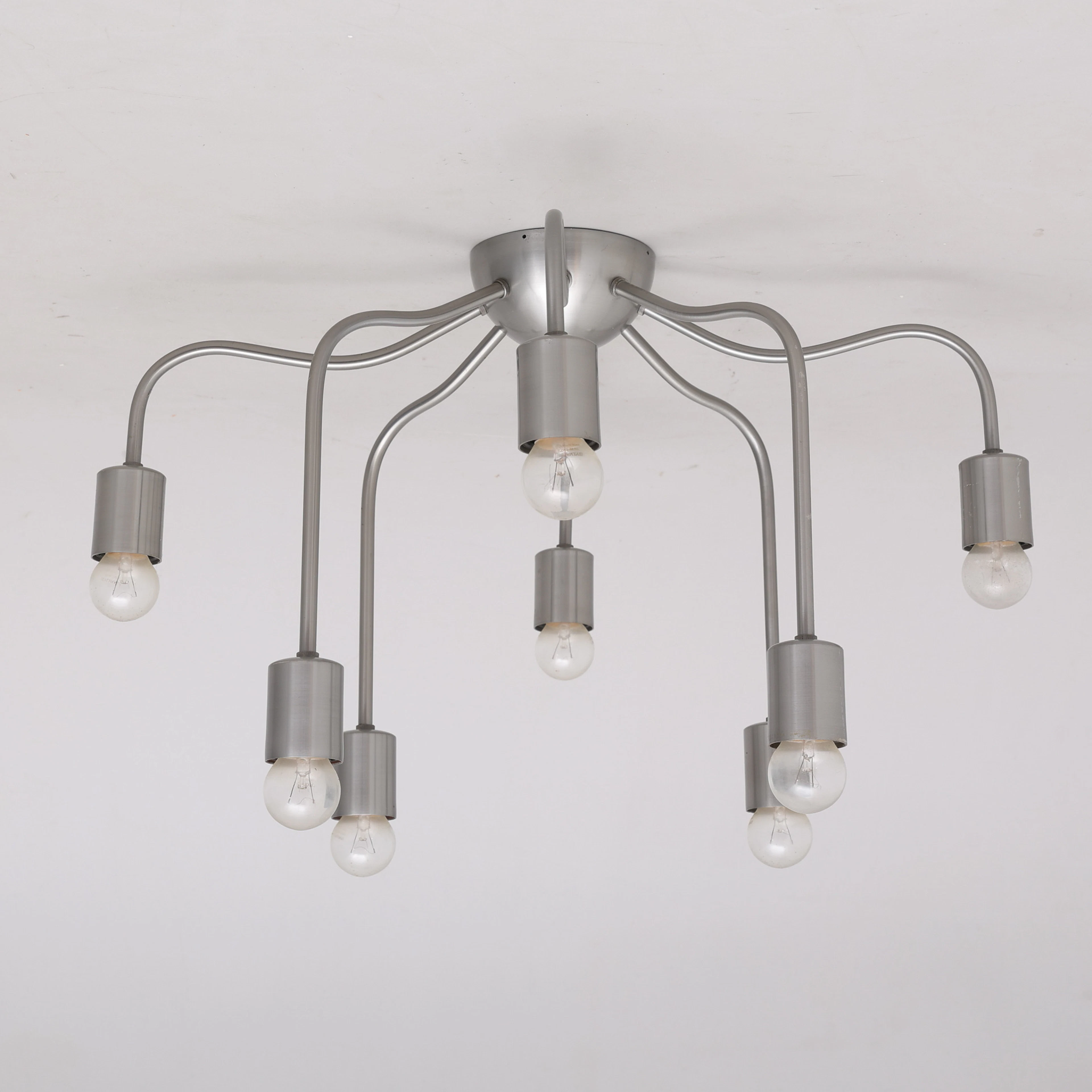 JOSEF FRANK. TAKLAMPA, BORSTAD METALL, MODELL 2358, FIRMA SVENSKT TENN.