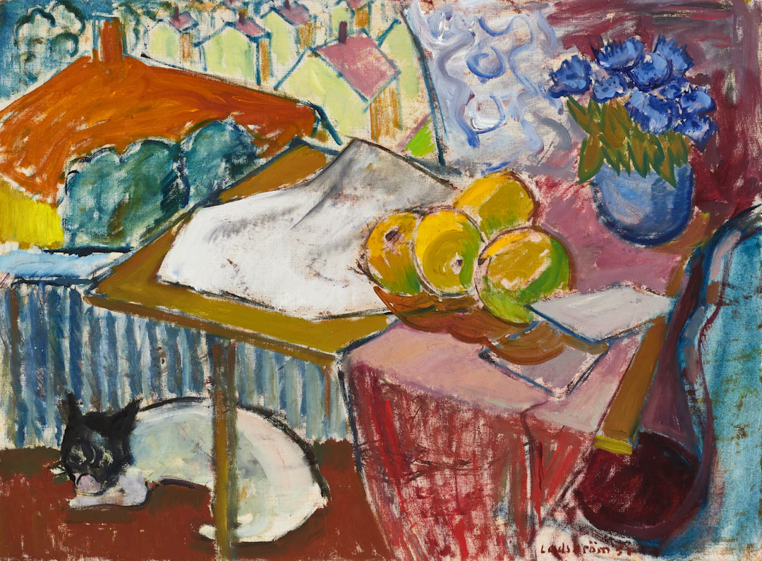 GEORG LODSTRÖM (1915-1972). Vid fönstret, signerad, daterad 51, olja på duk.