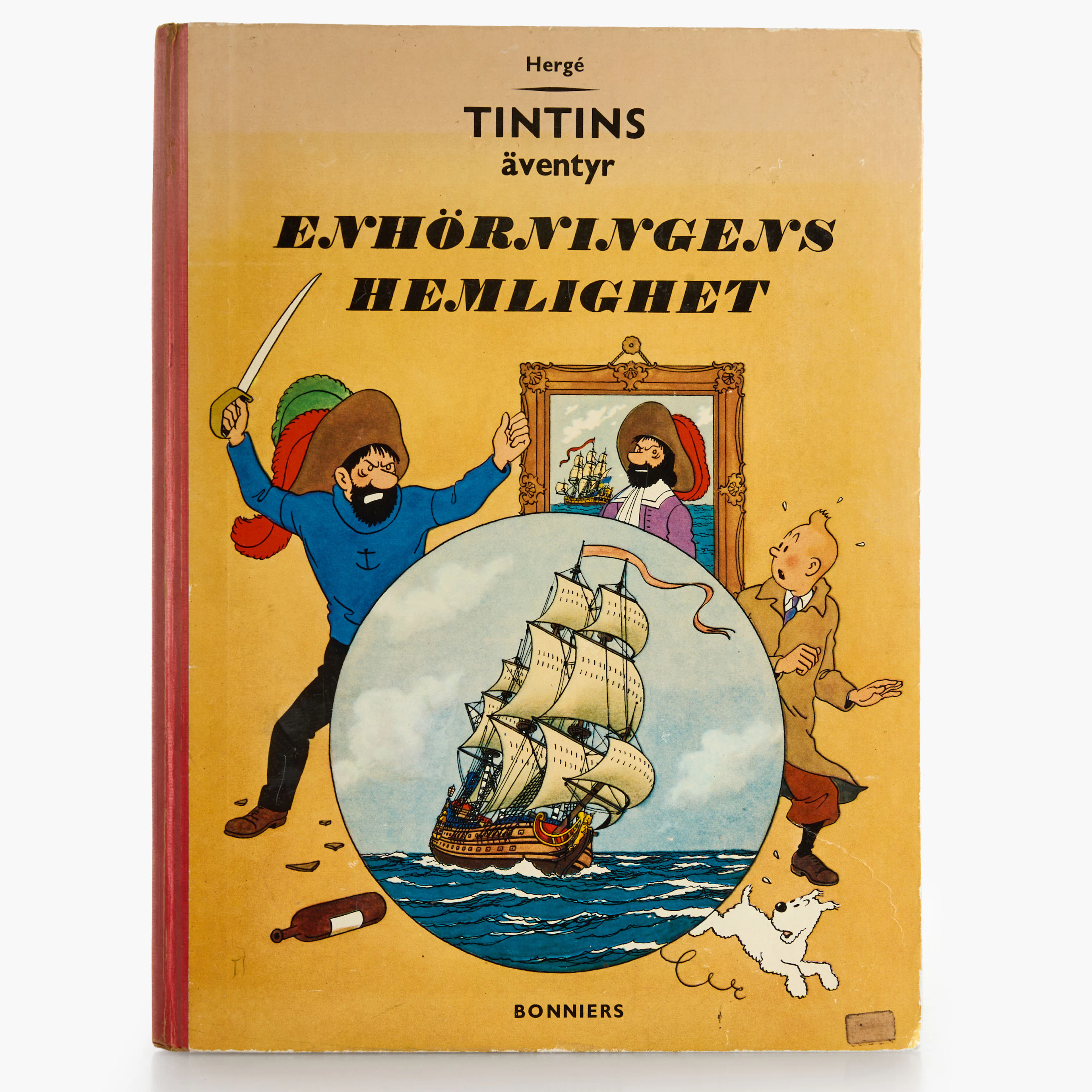 TINTINS ÄVENTYR / ENHÖRNINGENS HEMLIGHET, första svenska upplagan 1961.