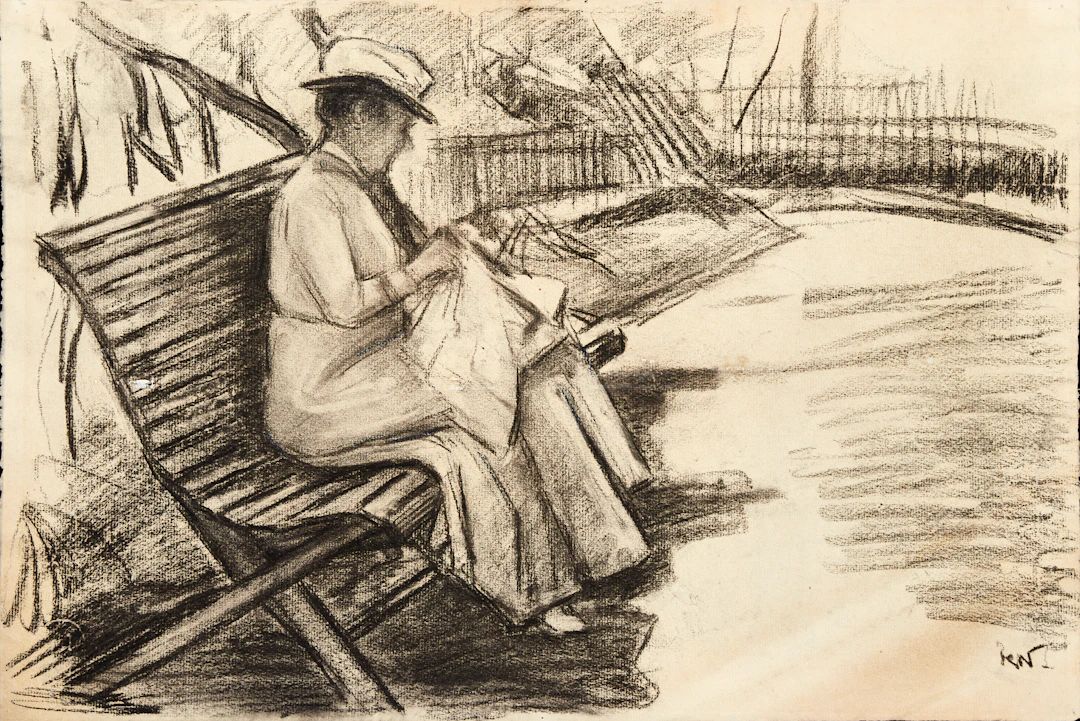 KARL NORDSTRÖM (Tjörn 1855-1923 Drottningholm). "I trädgården, Kyrkösund"