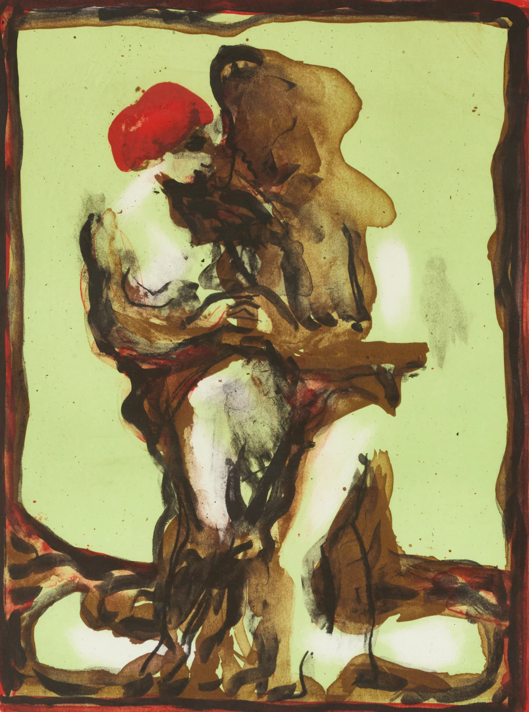 PETER DAHL (1934-2019). "Trolovning" (1982), signerad, färglitografi.
