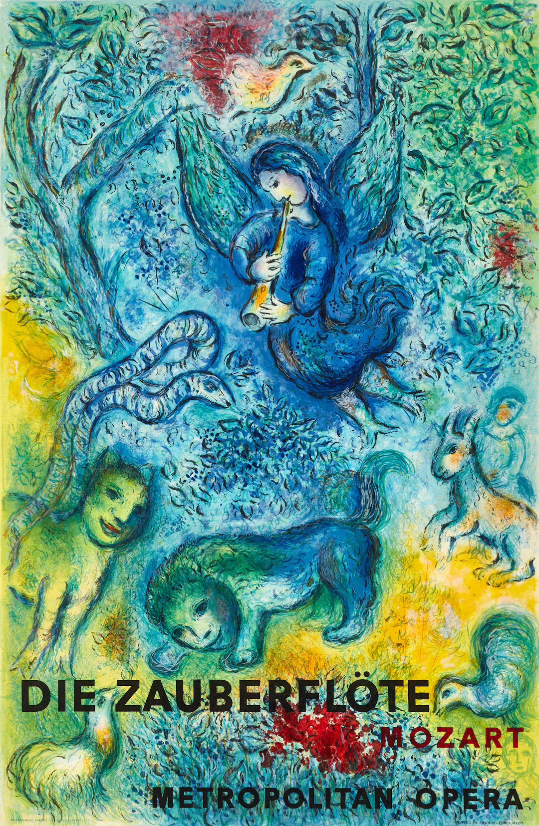 MARC CHAGALL. EFTER. "Die Zauberflöte, Mozart, Metropolitan Opera"