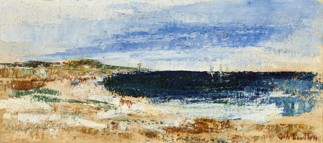 ERIC LUNDBERG (1918-1992). Kustmotiv, signerad, olja på duk.