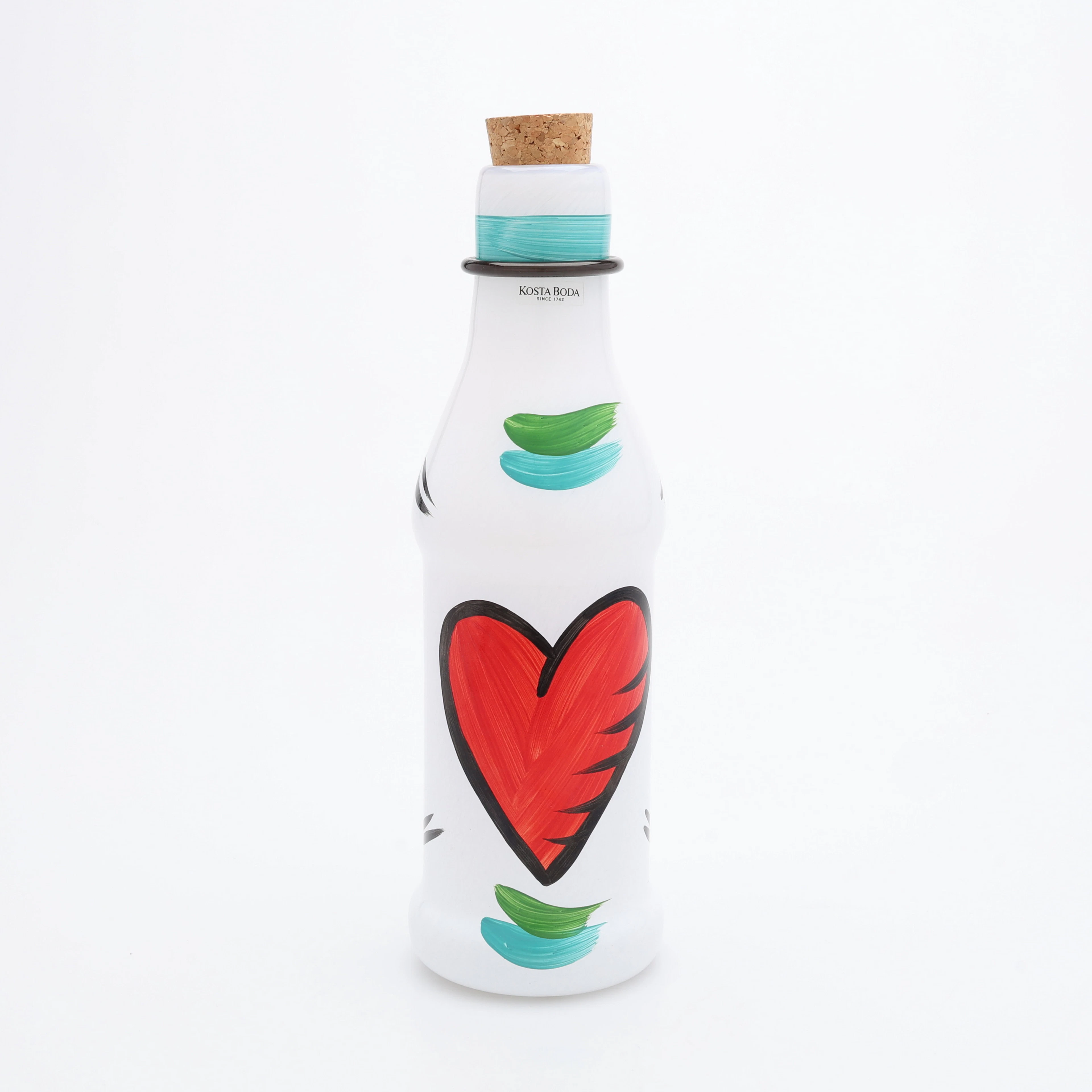 ULRICA HYDMAN-VALLIEN. KARAFF MED PROPP "PET HEARTS", KOSTA BODA LIMITED