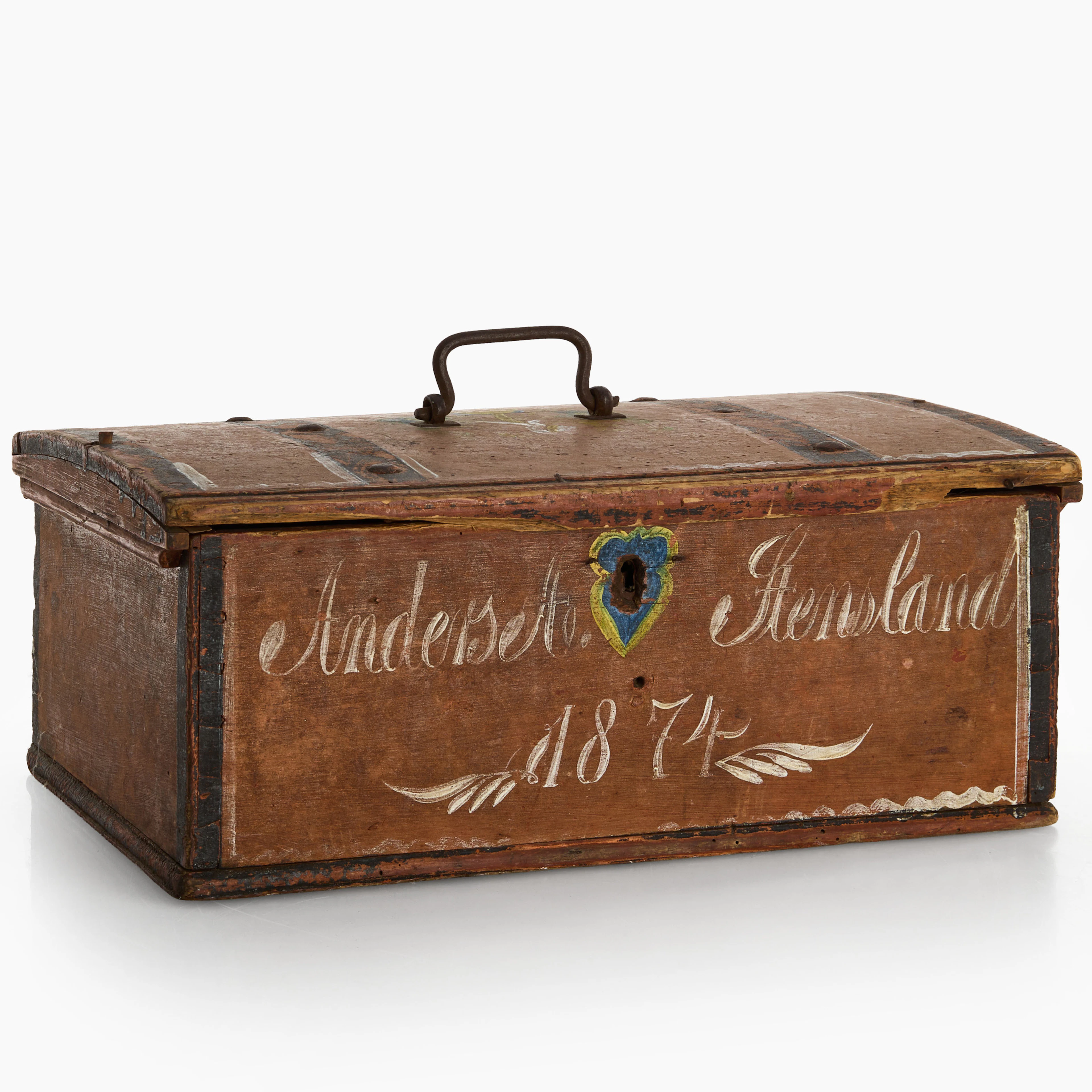 BRUDKISTA, Norge, polykrom originalmålning, 1800-tal.