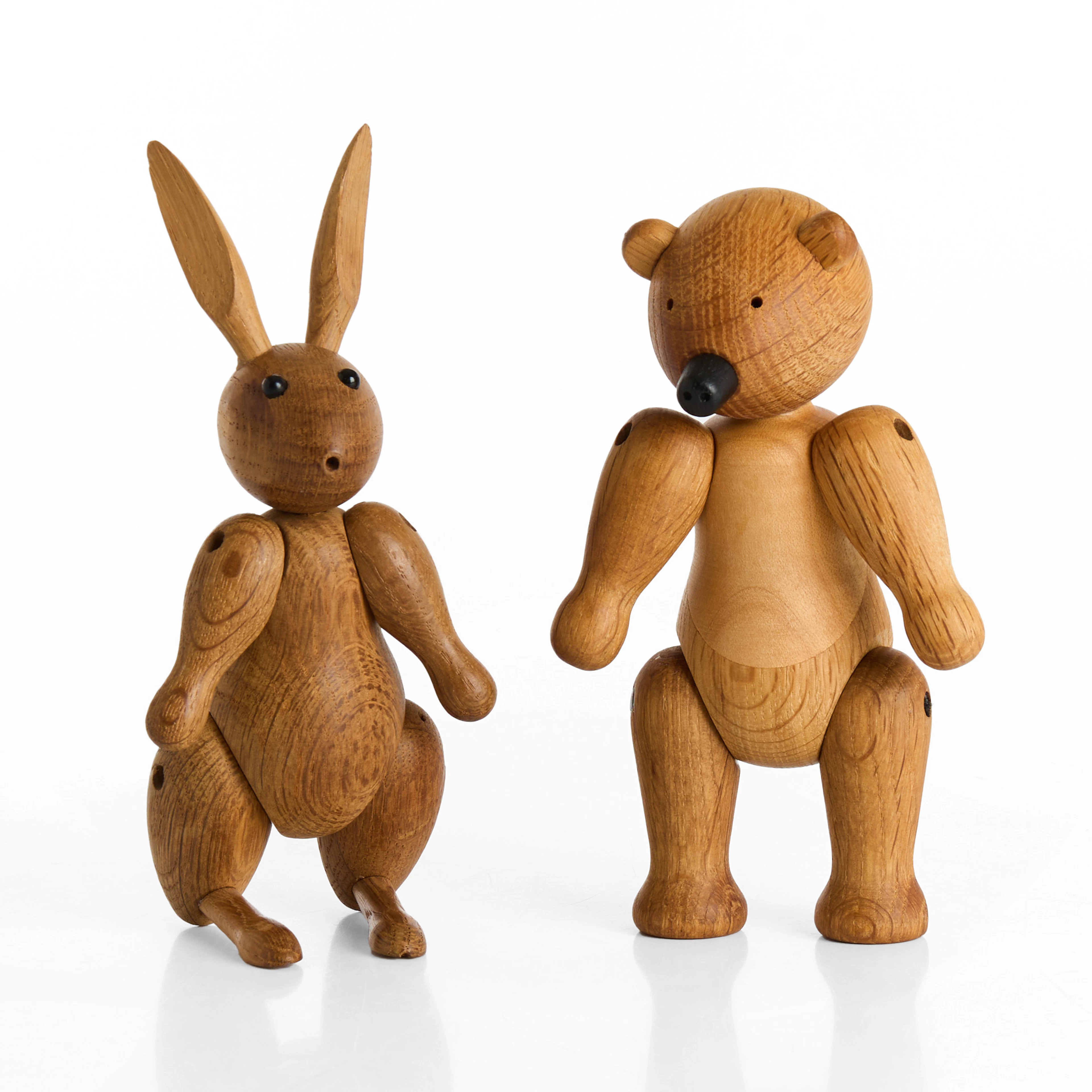 KAY BOJESEN (DANMARK, 1886–1958). Figurer, 2 st, kanin och björn