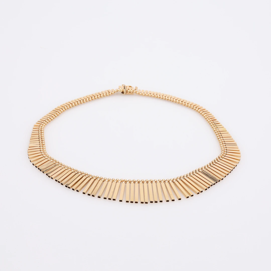 COLLIER, FANTASILÄNK, 18K GULD, VIKT CA 43,8 GRAM.