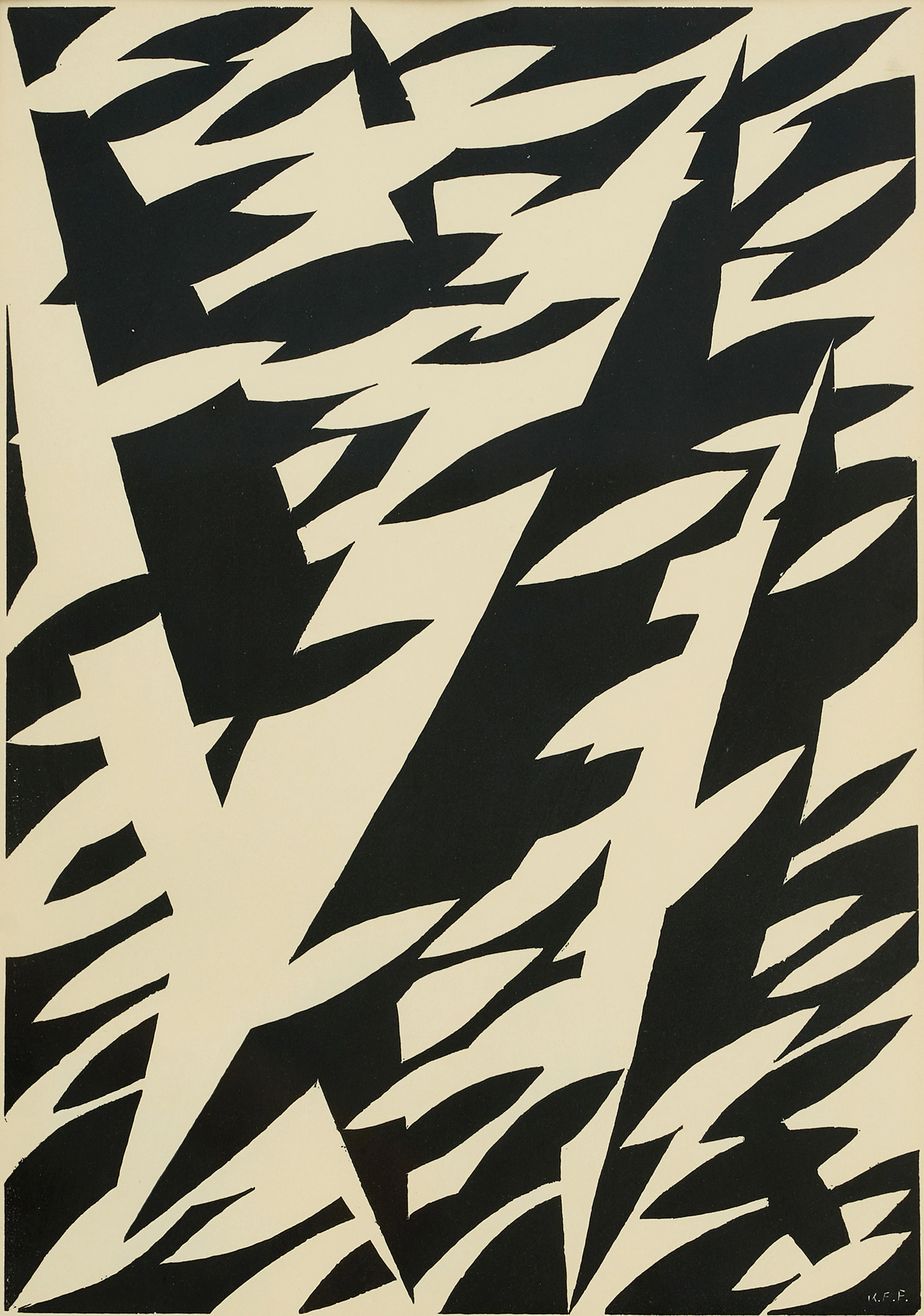 KARL AXEL PEHRSON. "Delfinisk rörelse", monogramsignerad i trycket