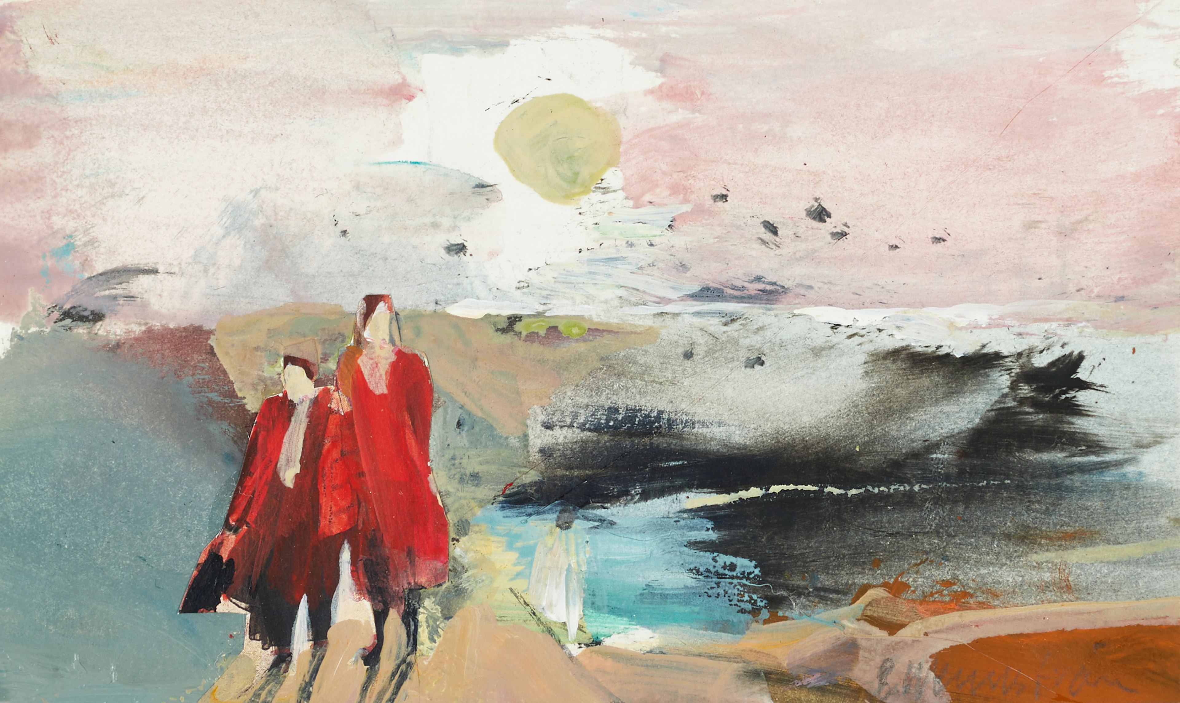 BERNDT WENNSTRÖM (född 1946), "Kustnära", signerad, gouache/blandteknik.