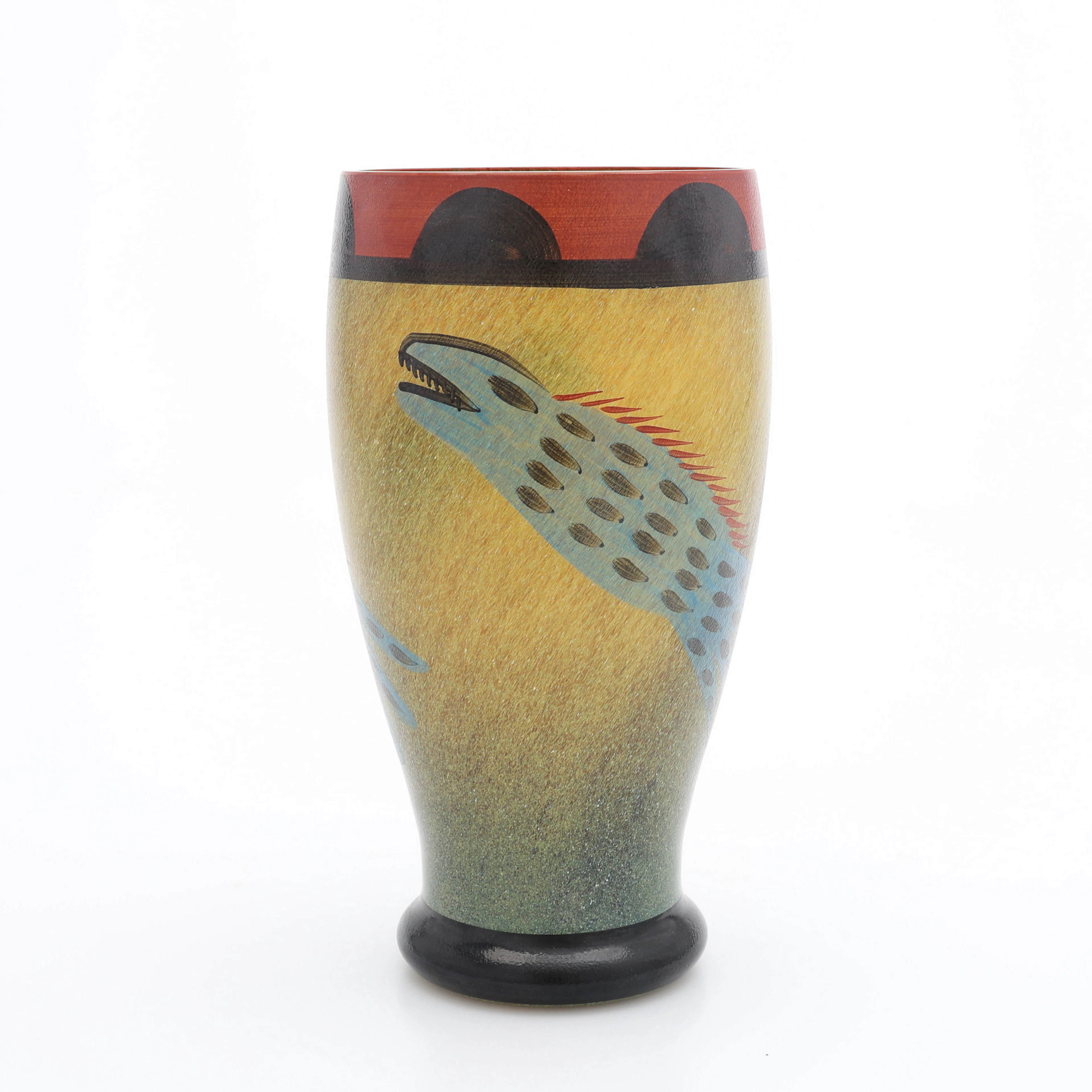 ULRICA HYDMAN-VALLIEN. VAS, HANDMÅLAD DEKOR, KOSTA BODA ARTISTS COLLECTION.