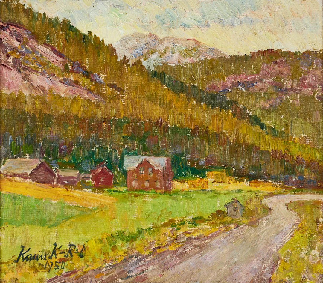 KARIN KARLSSON (1897-1979). Norskt landskap, signerad och daterad