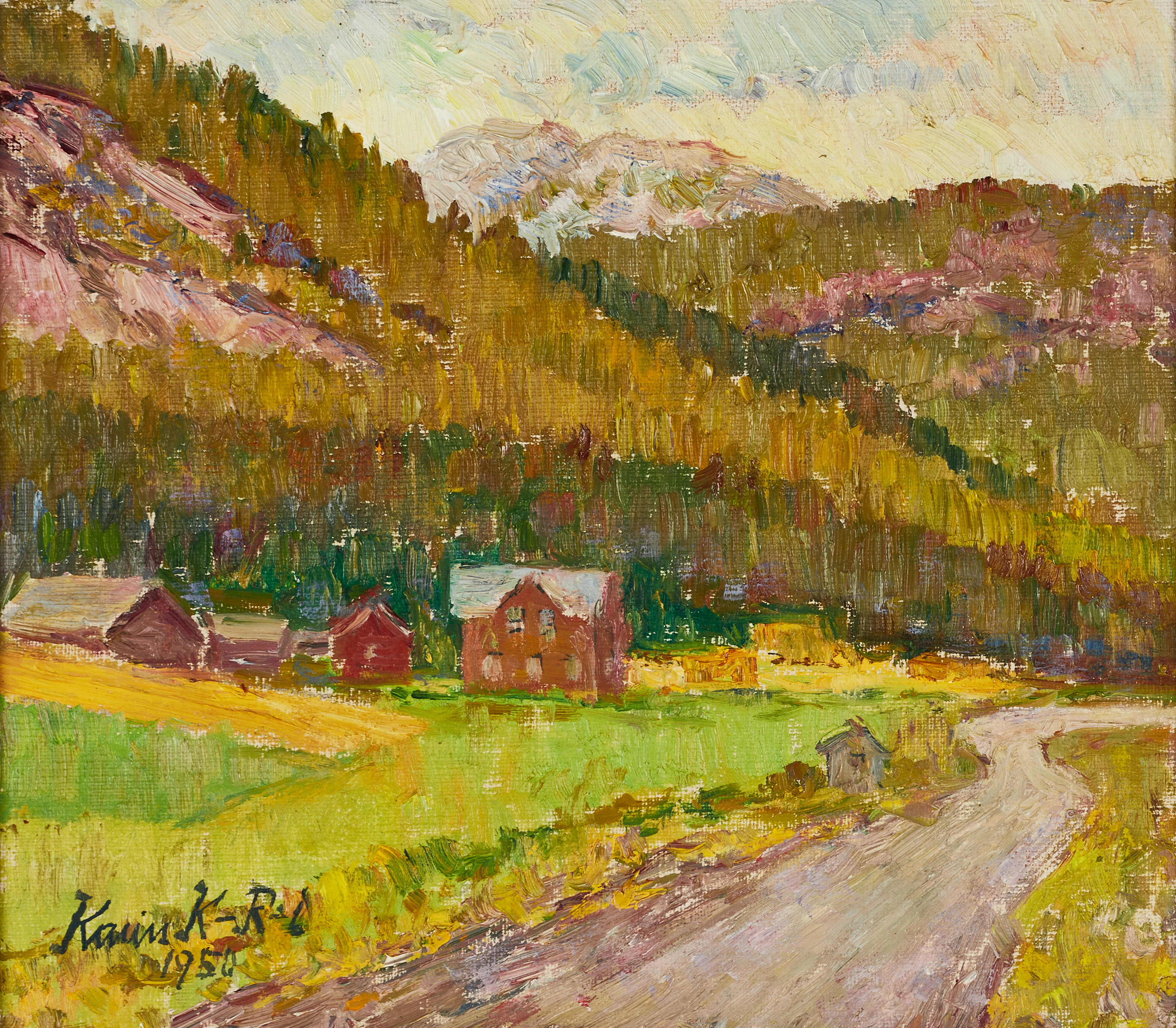 KARIN KARLSSON (1897-1979). Norskt landskap, signerad och daterad